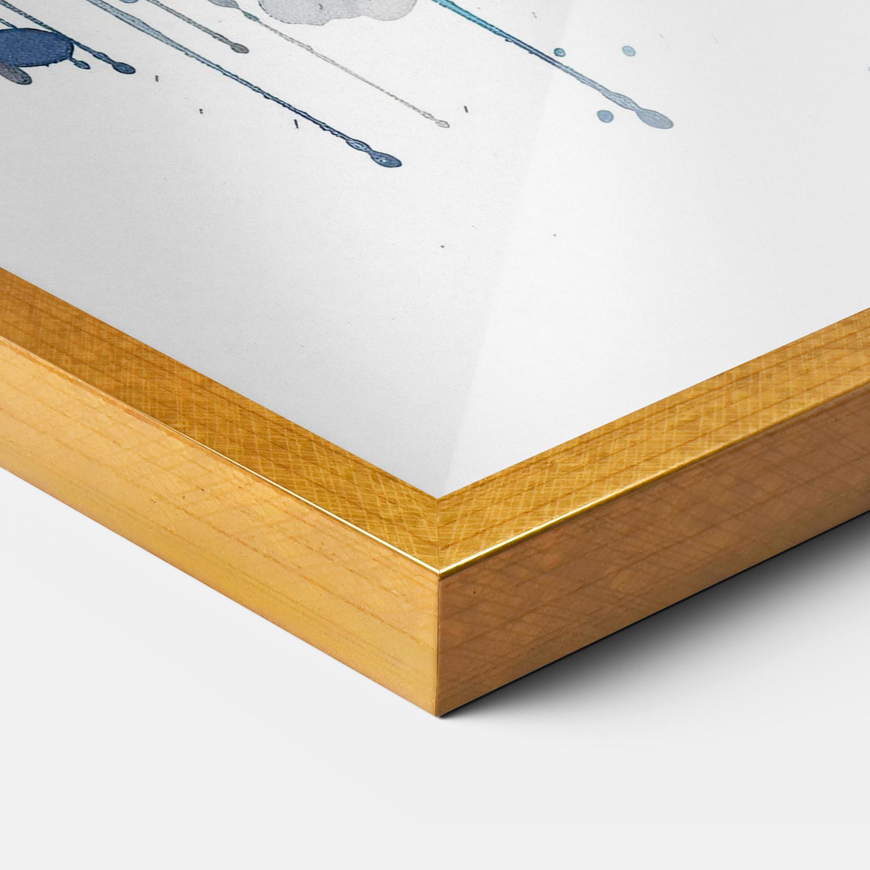 Gerahmte Poster Orange Blue Eyes Cat mockup 3