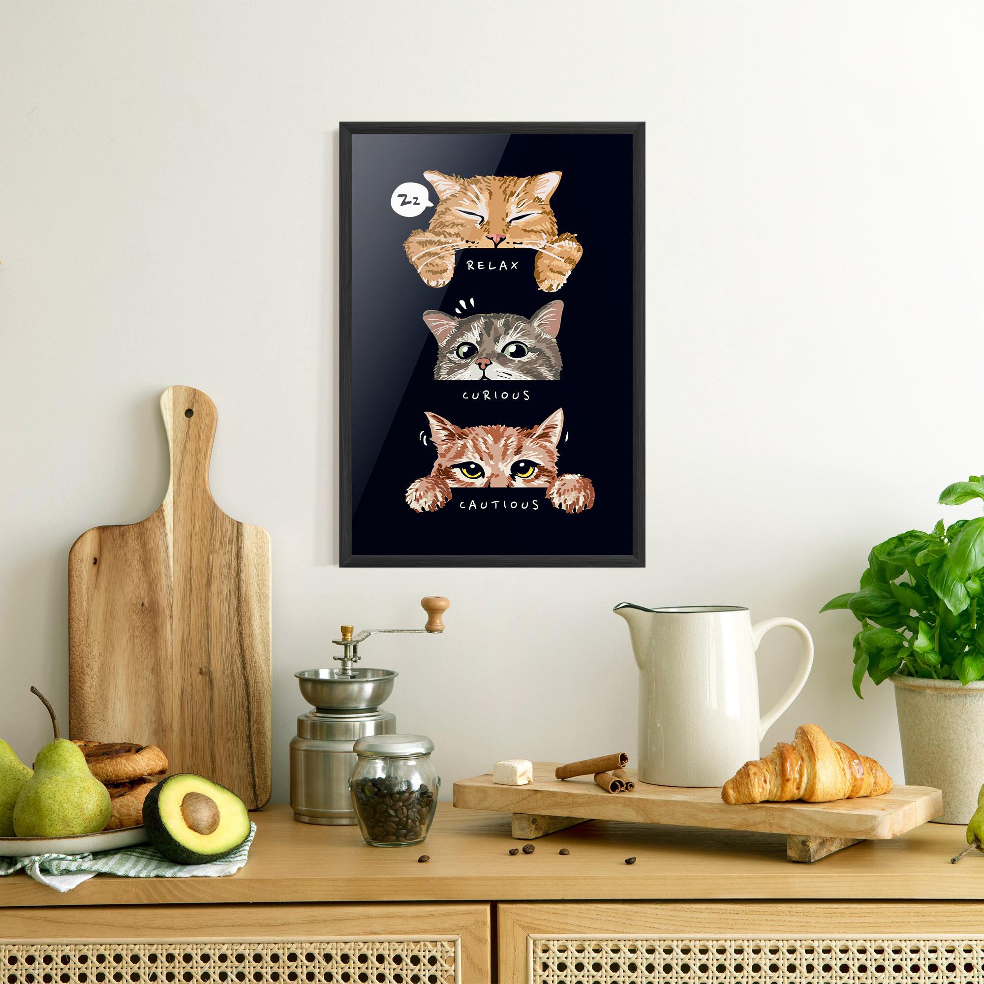 Gerahmte Poster Relax Cat mockup 8
