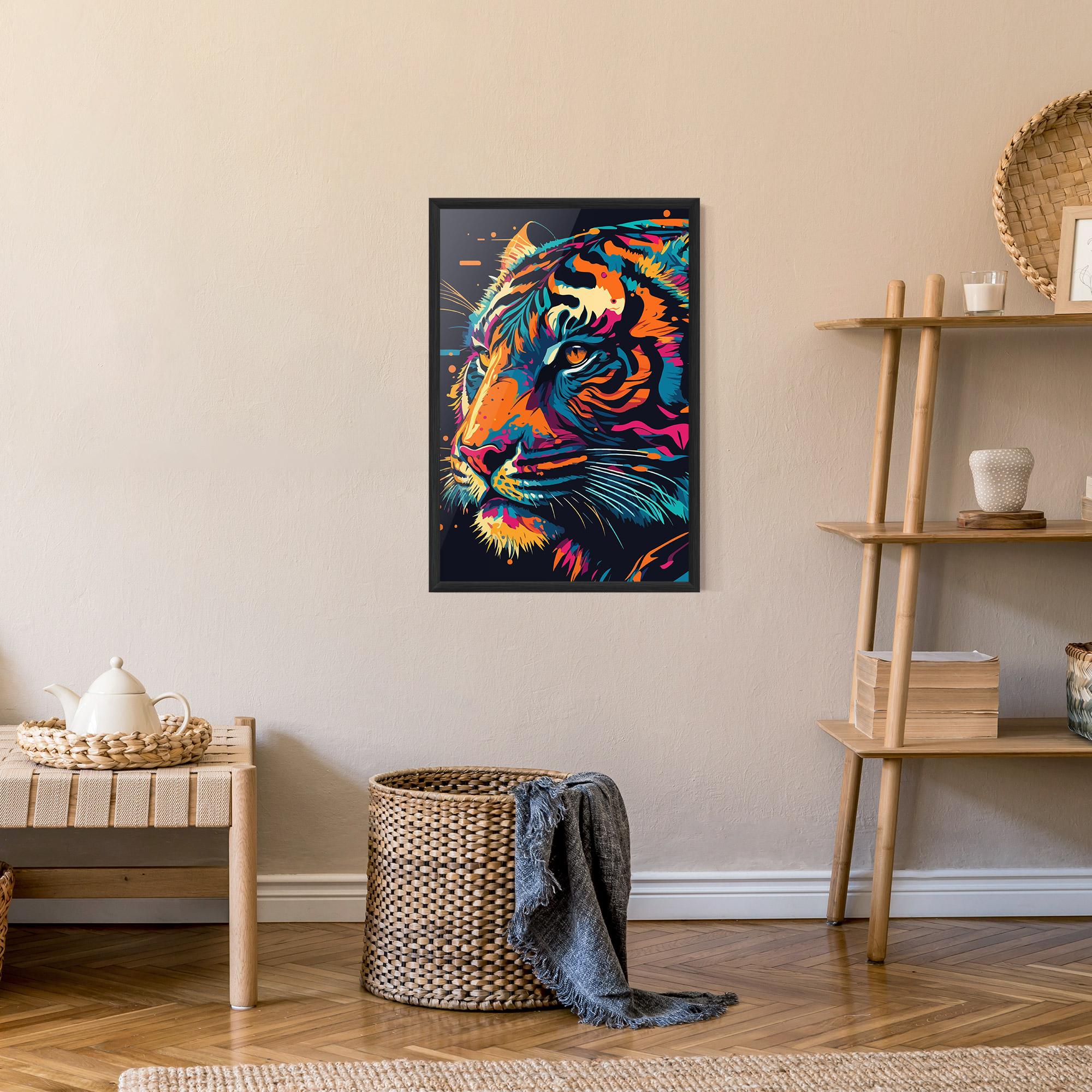 Gerahmte Poster Colorful Tiger mockup 9