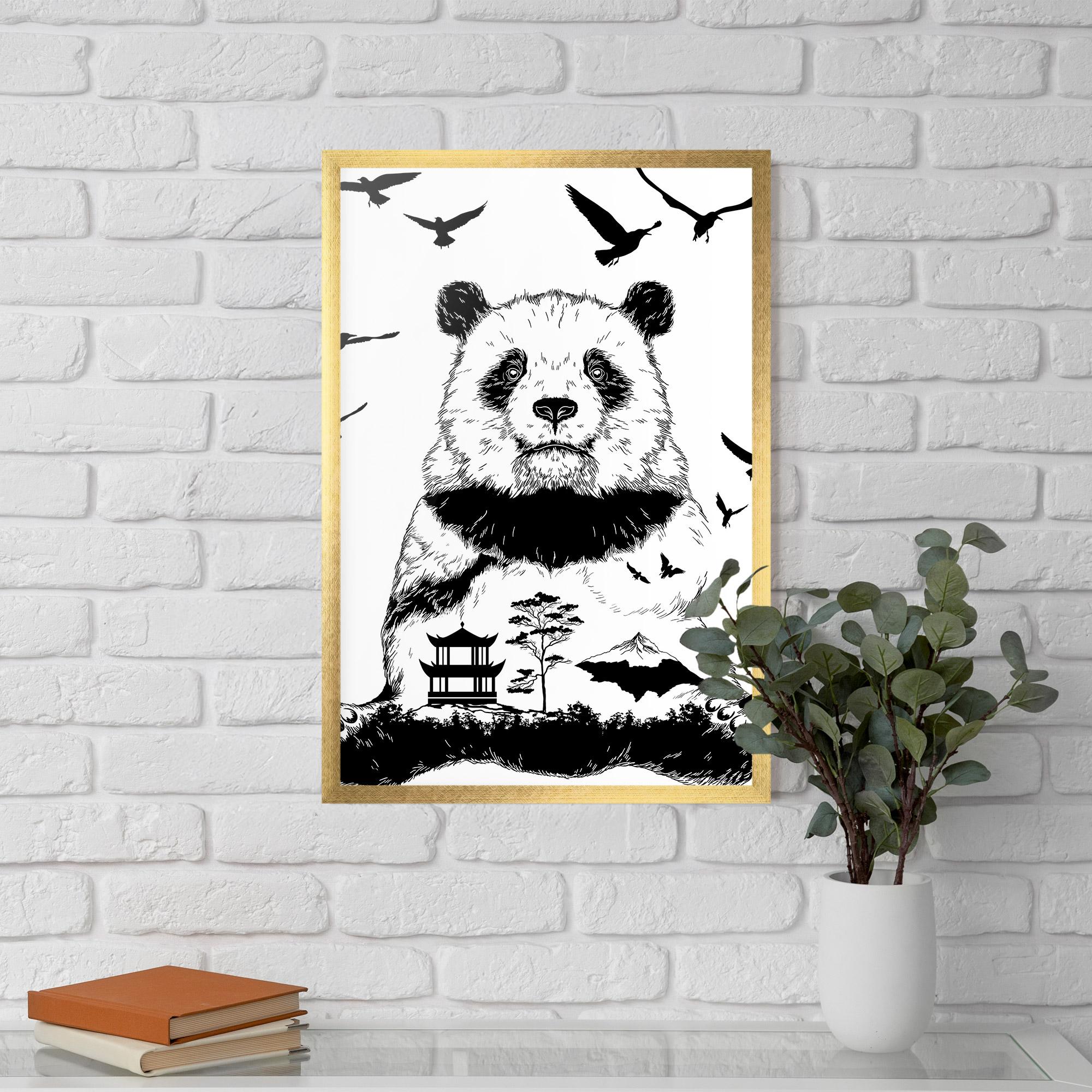 Gerahmte Poster Panda Bear mockup 5