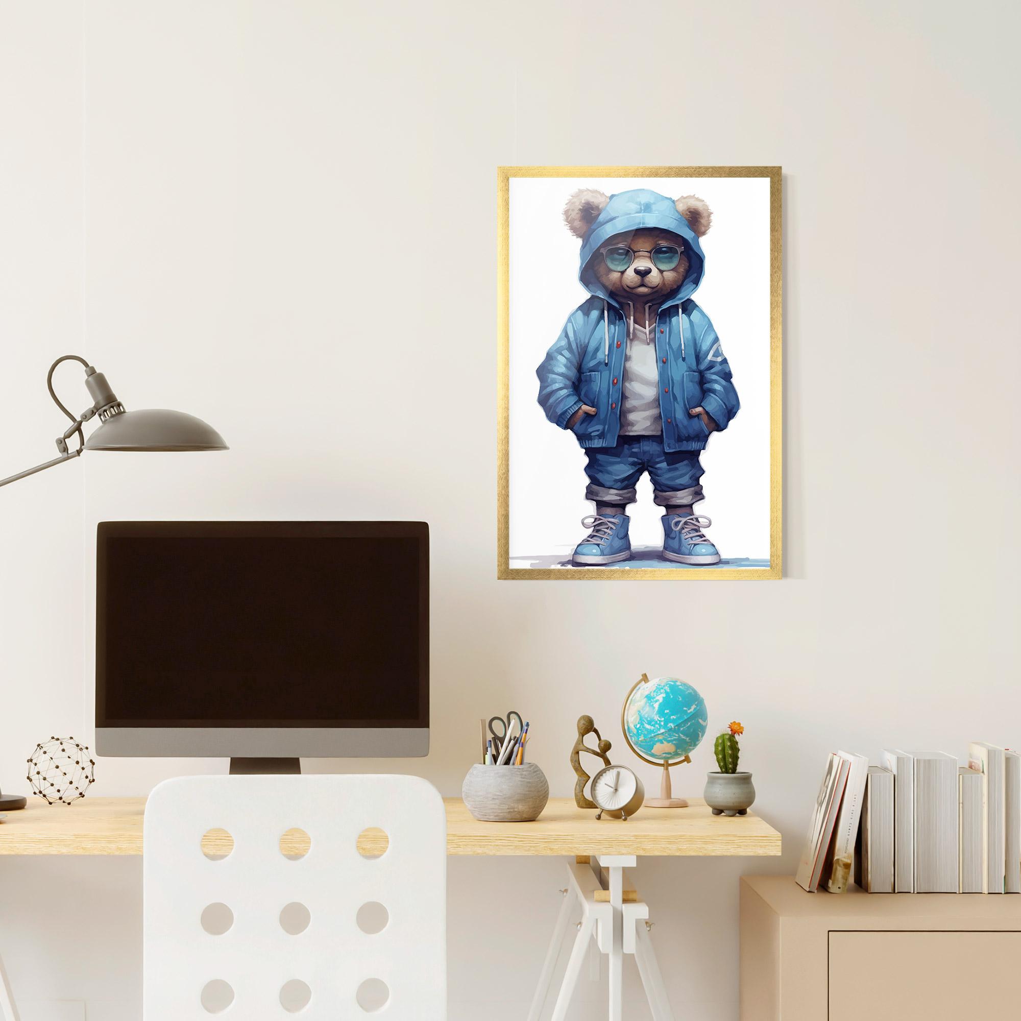 Gerahmte Poster Glasses Bear mockup 6