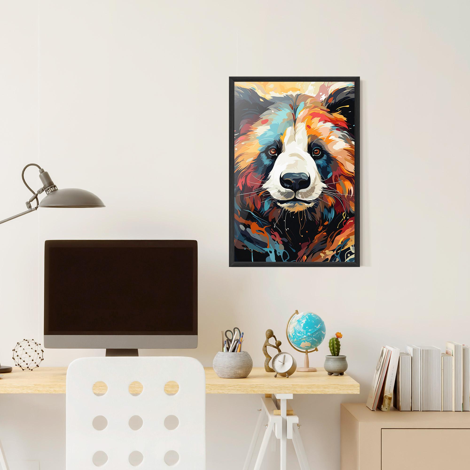 Gerahmte Poster Cream Color Bear mockup 6