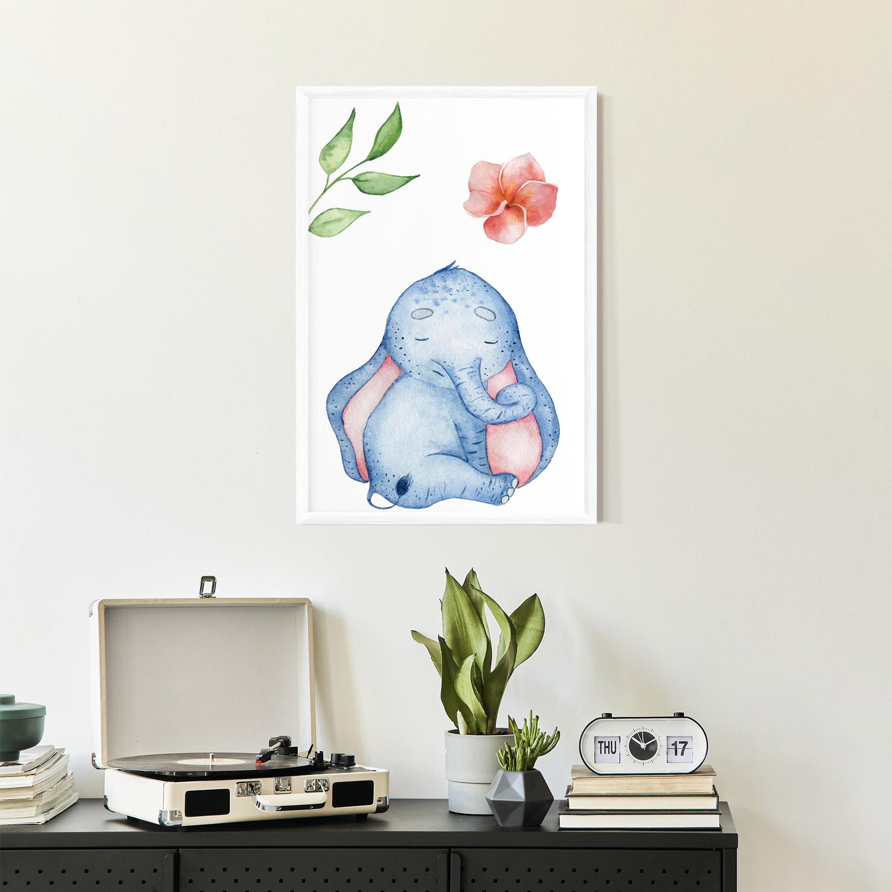 Gerahmte Poster Elefant Somnoros mockup 2