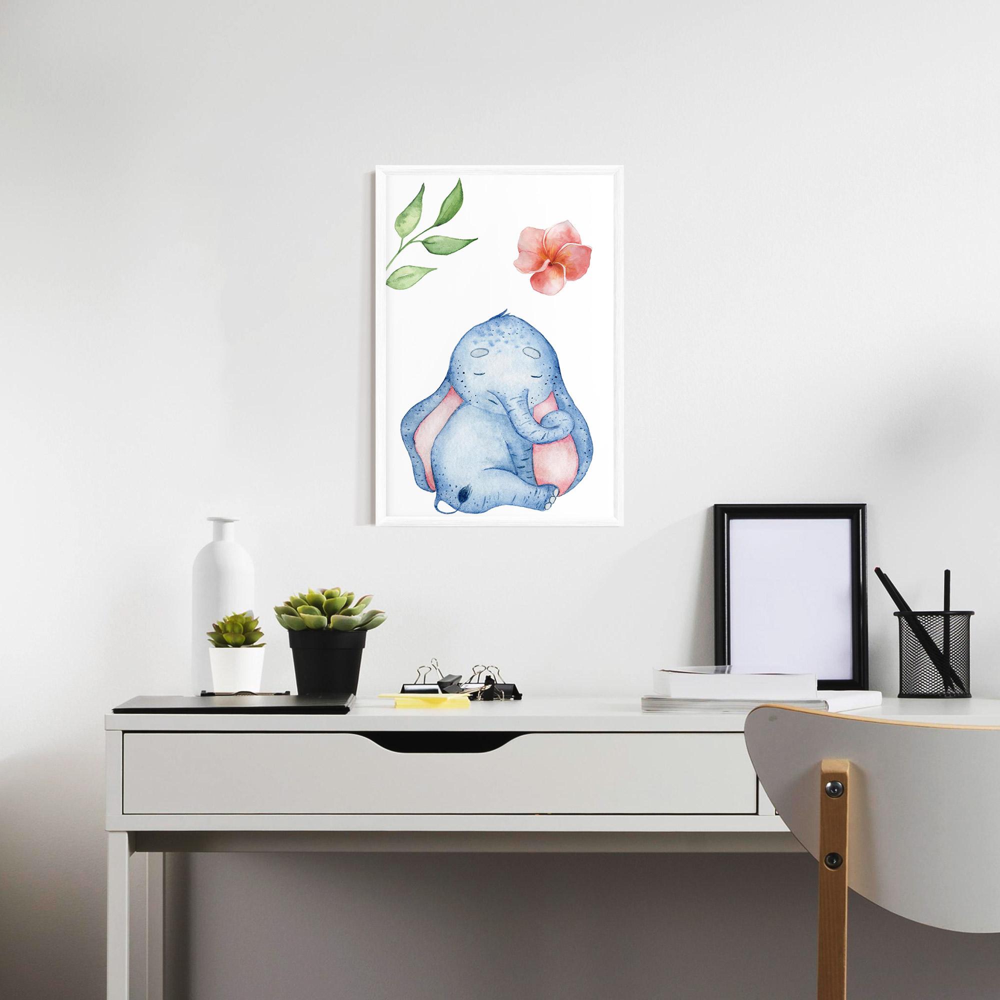 Gerahmte Poster Elefant Somnoros mockup 7