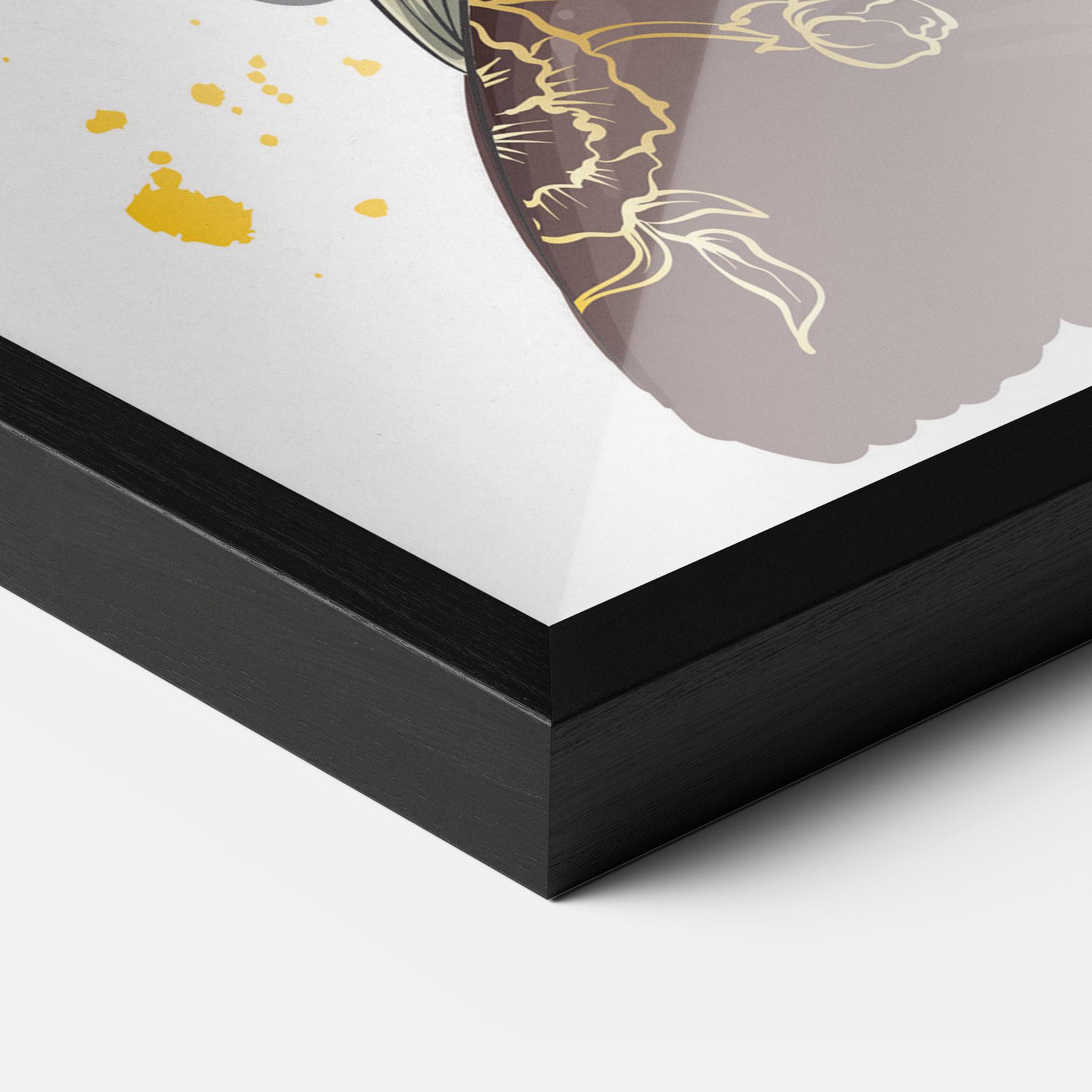 Gerahmte Poster Big Black Crown mockup 3