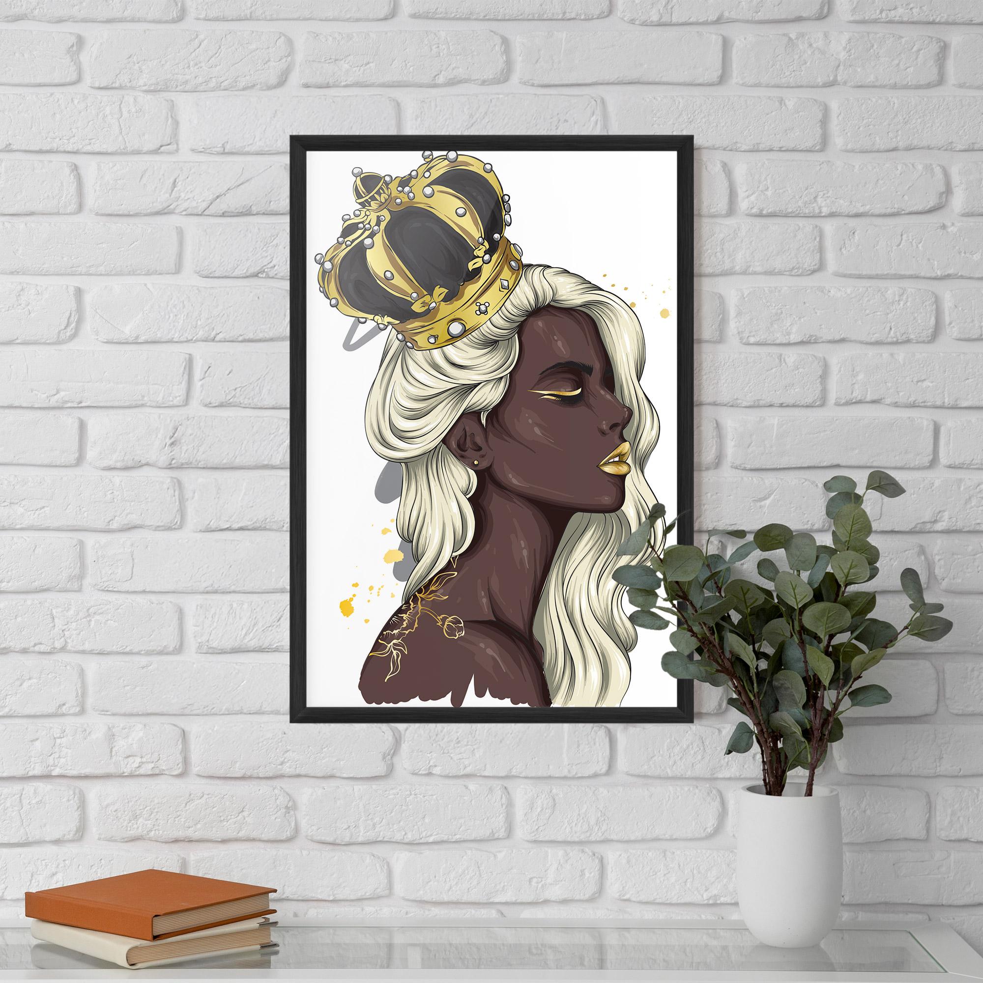 Gerahmte Poster Big Black Crown mockup 5