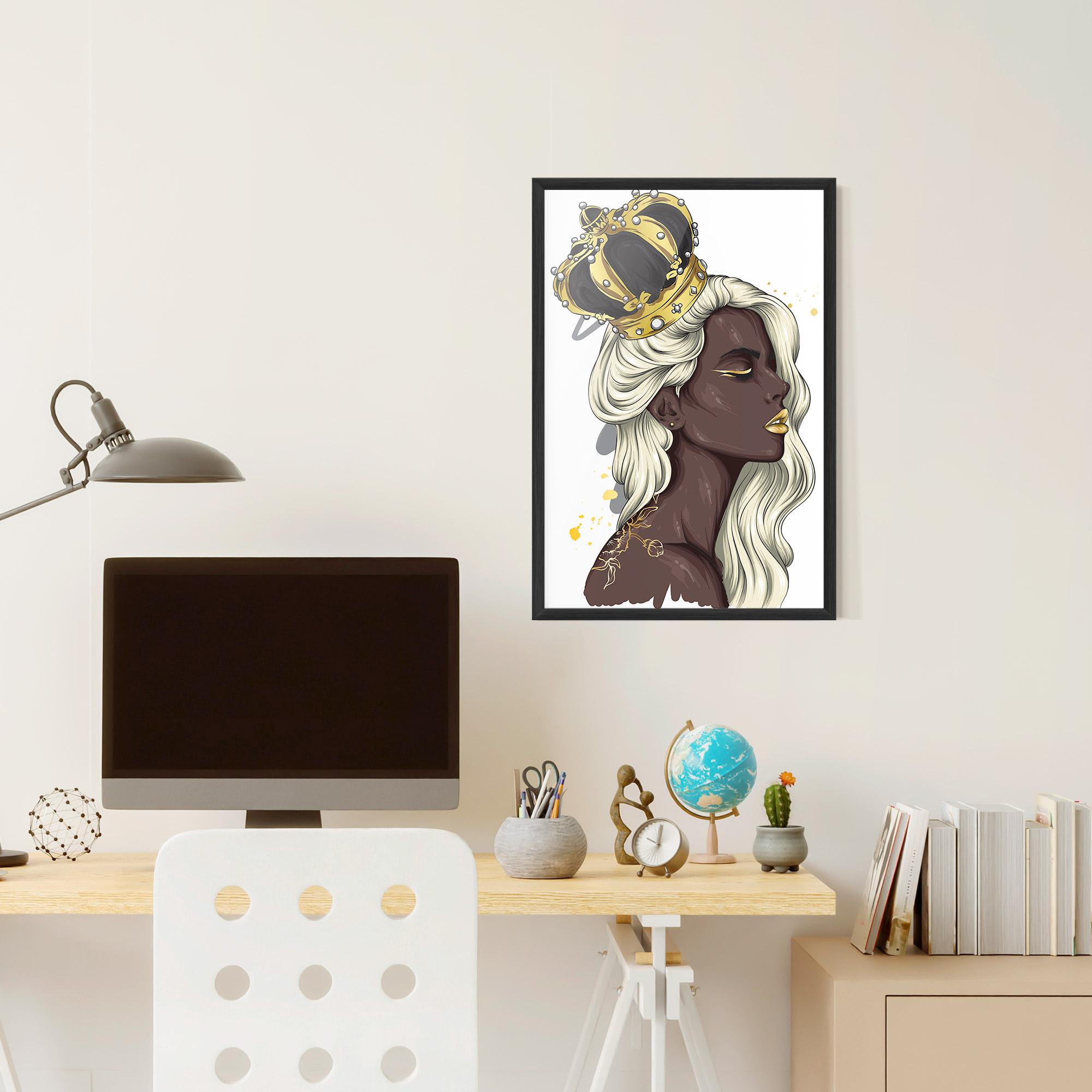 Gerahmte Poster Big Black Crown mockup 6