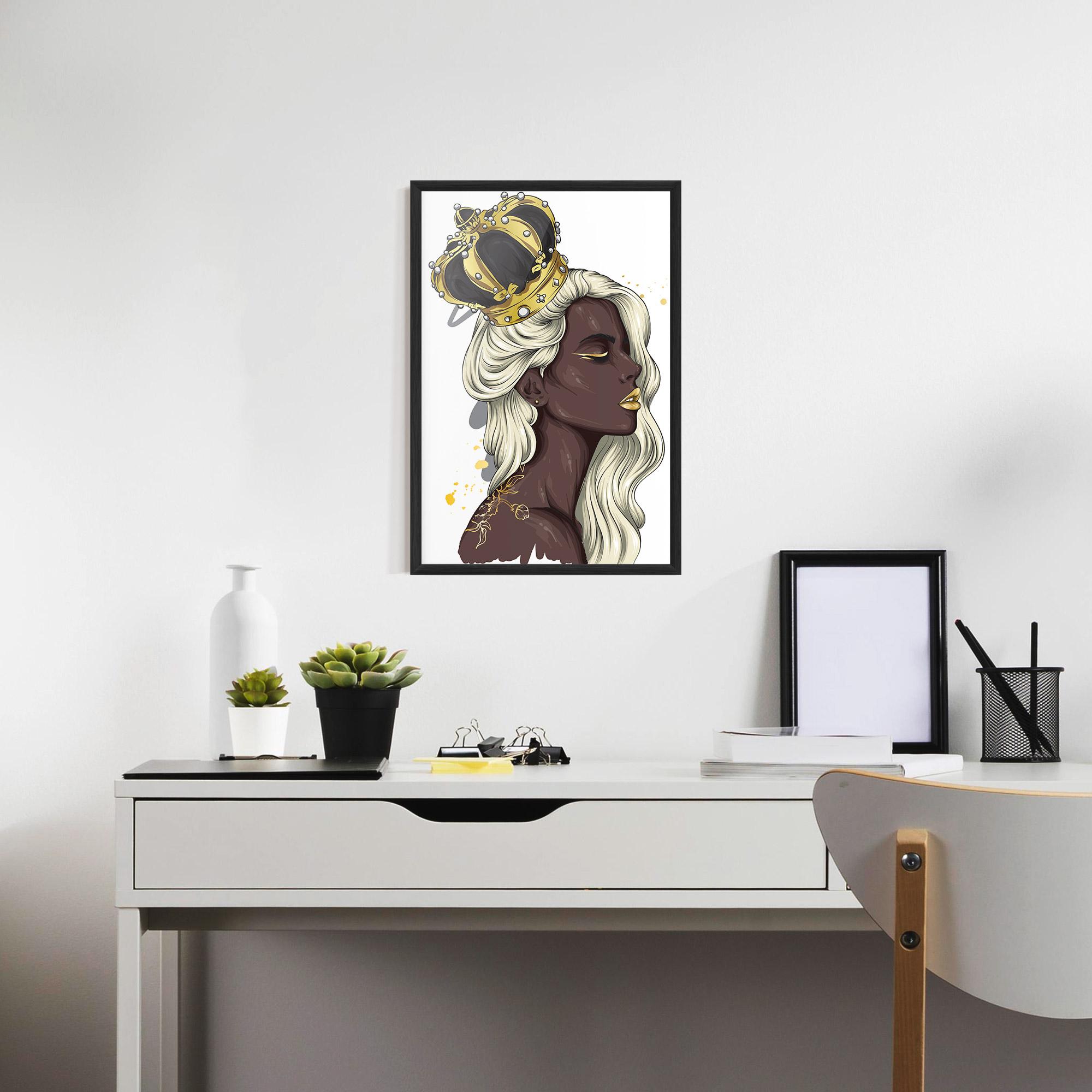 Gerahmte Poster Big Black Crown mockup 7