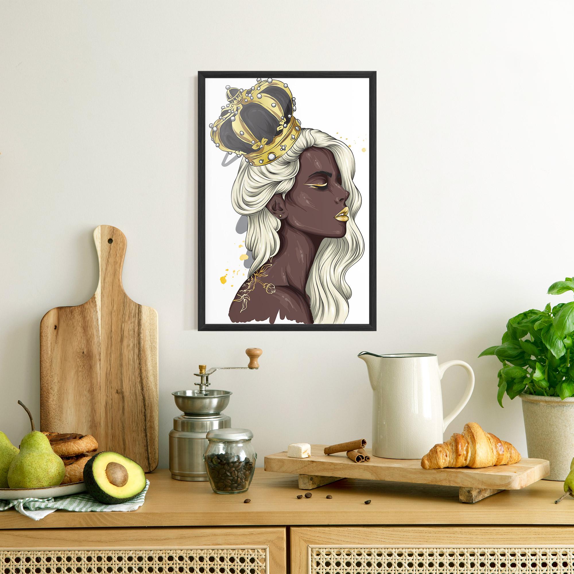 Gerahmte Poster Big Black Crown mockup 8