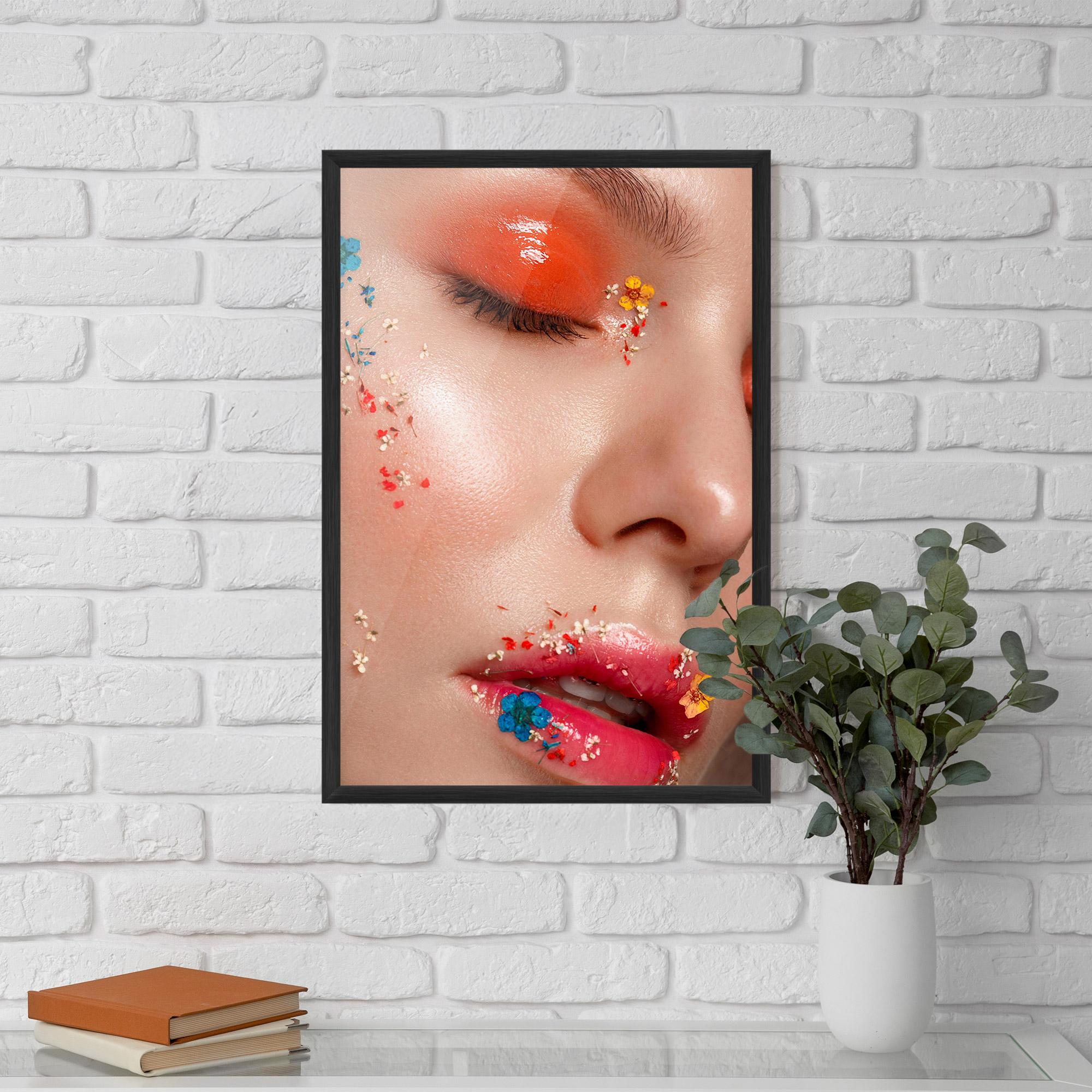 Gerahmte Poster Pretty Orange Make Up mockup 5