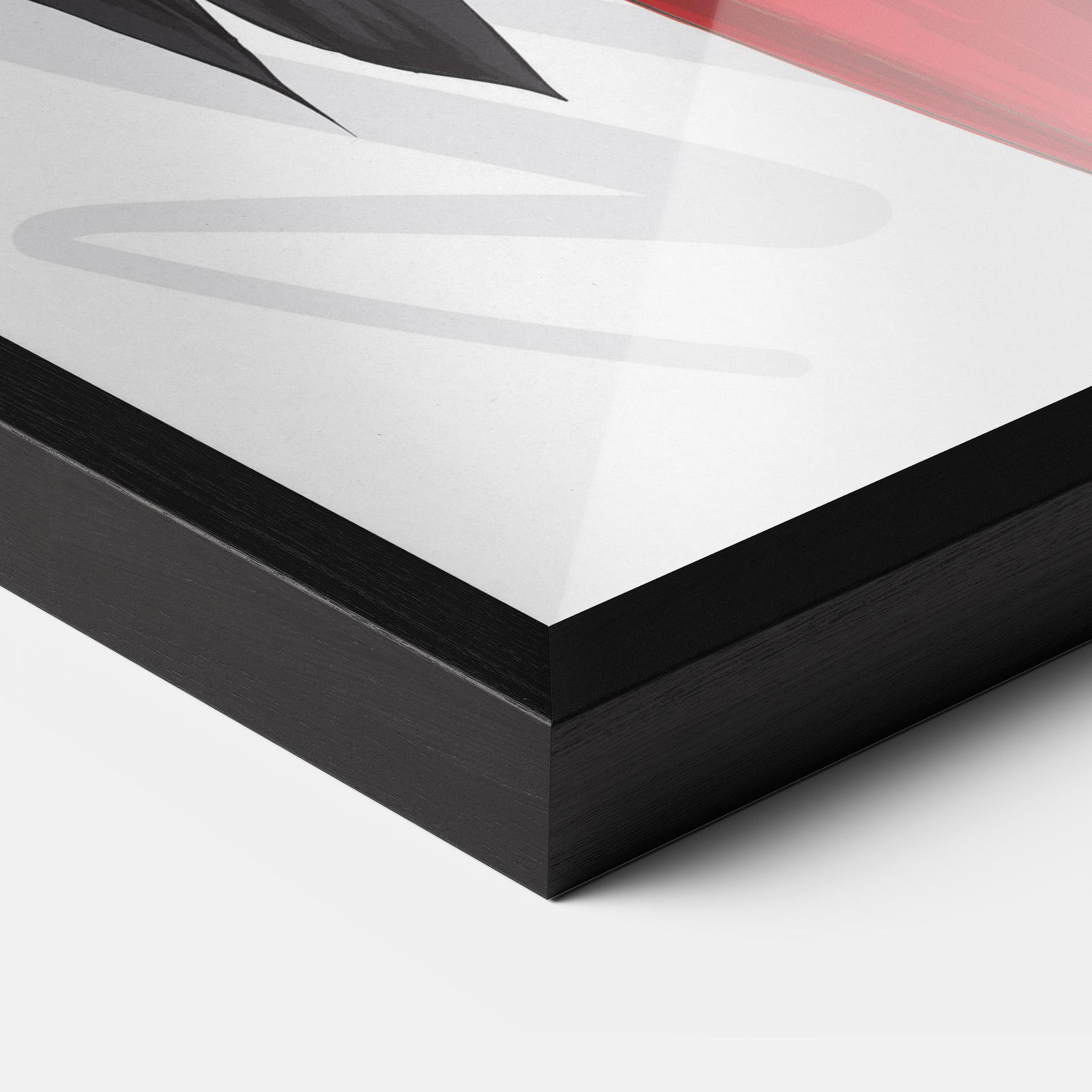 Gerahmte Poster Red Suit Woman mockup 3