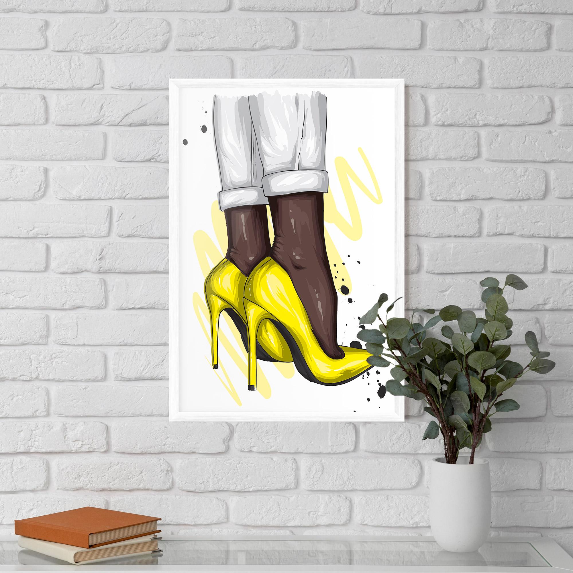 Gerahmte Poster Yellow Shoes mockup 5