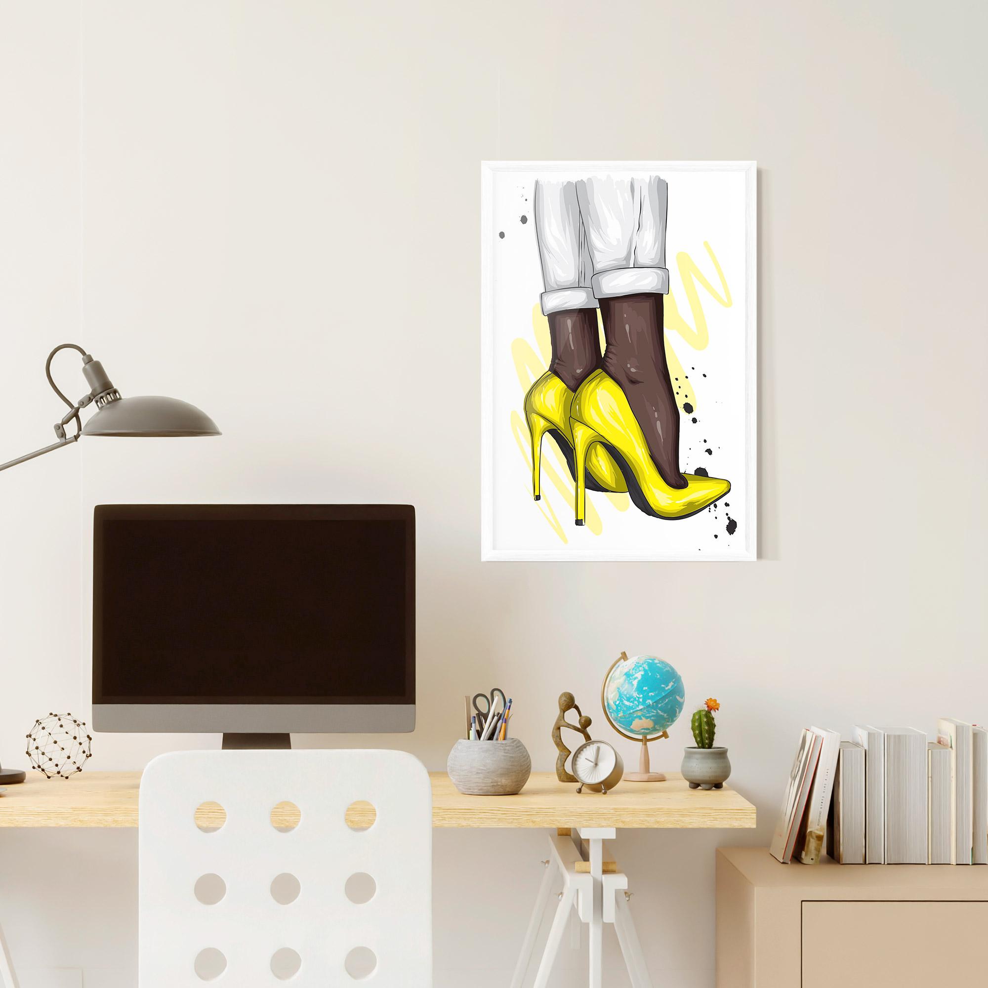 Gerahmte Poster Yellow Shoes mockup 6