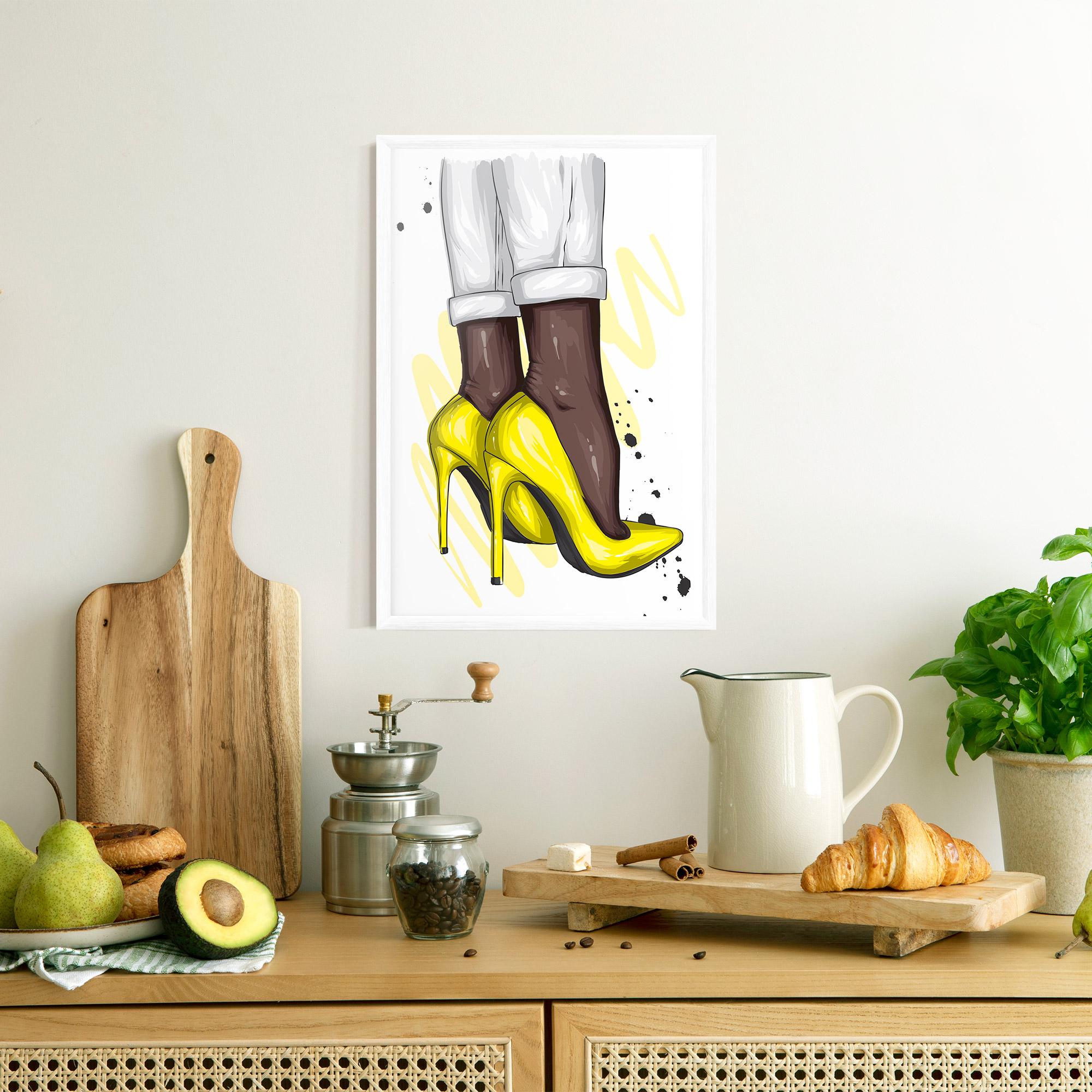 Gerahmte Poster Yellow Shoes mockup 8