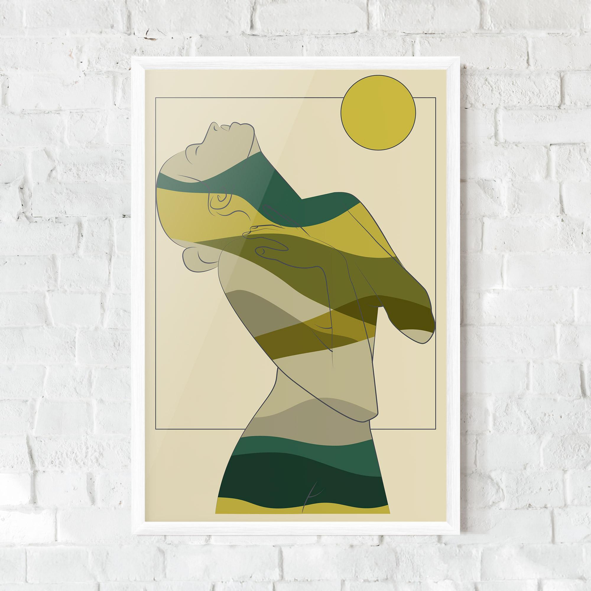 Gerahmte Poster Green Nature Woman mockup 0