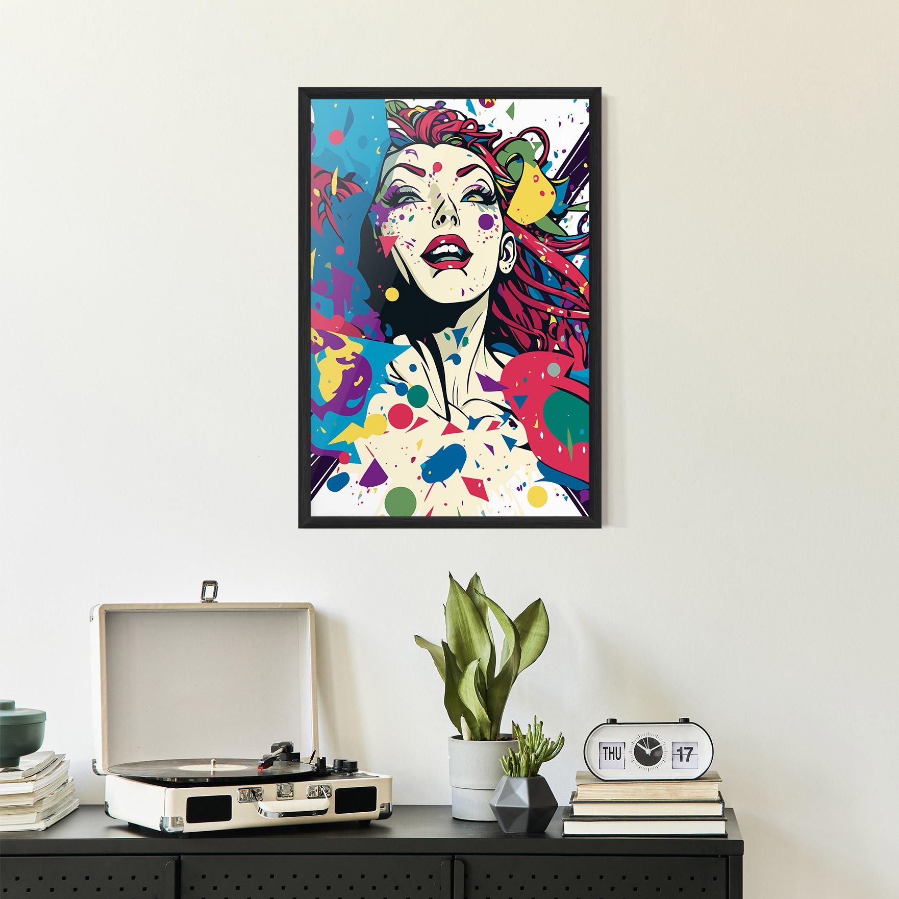 Gerahmte Poster Fictional Woman mockup 2