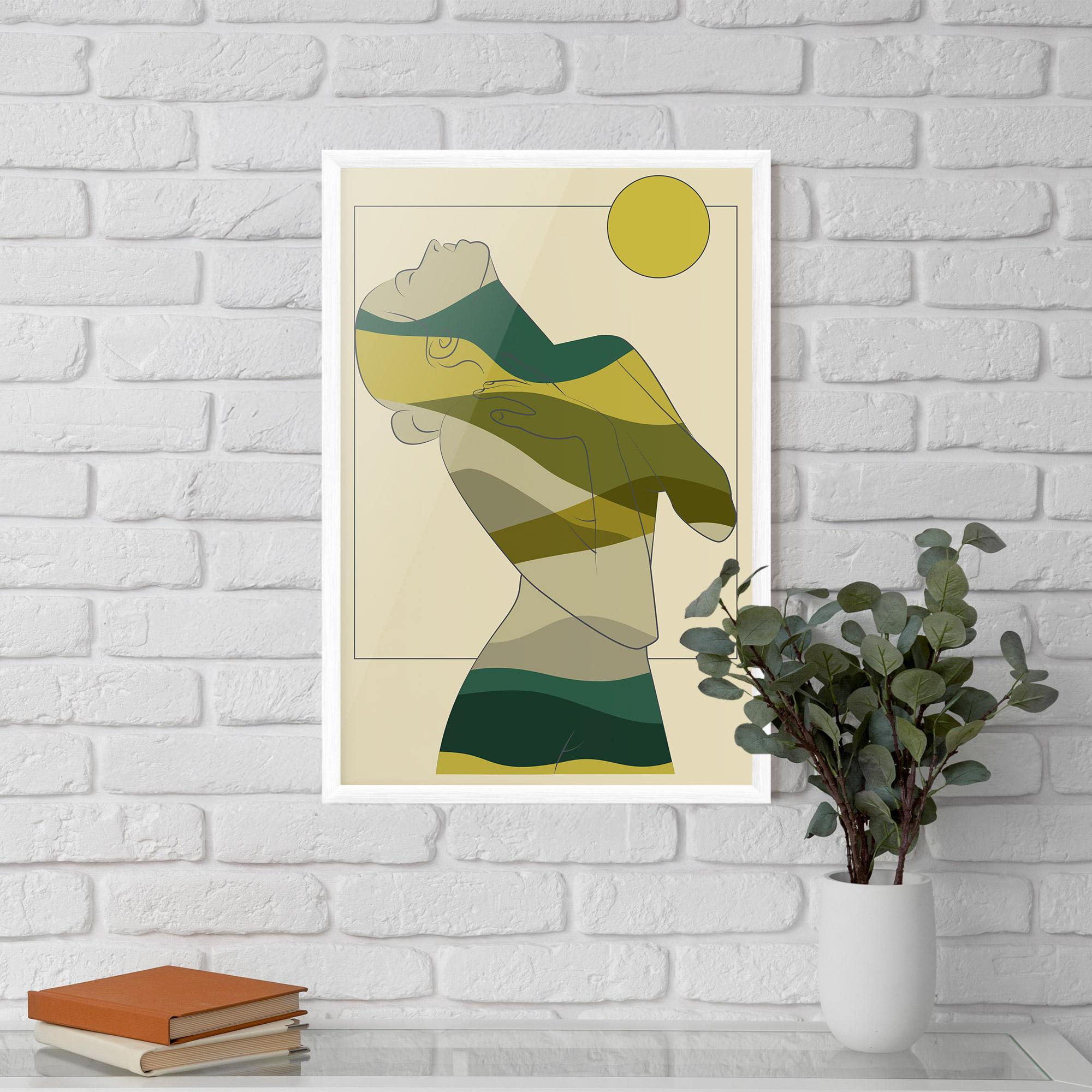 Gerahmte Poster Green Nature Woman mockup 5