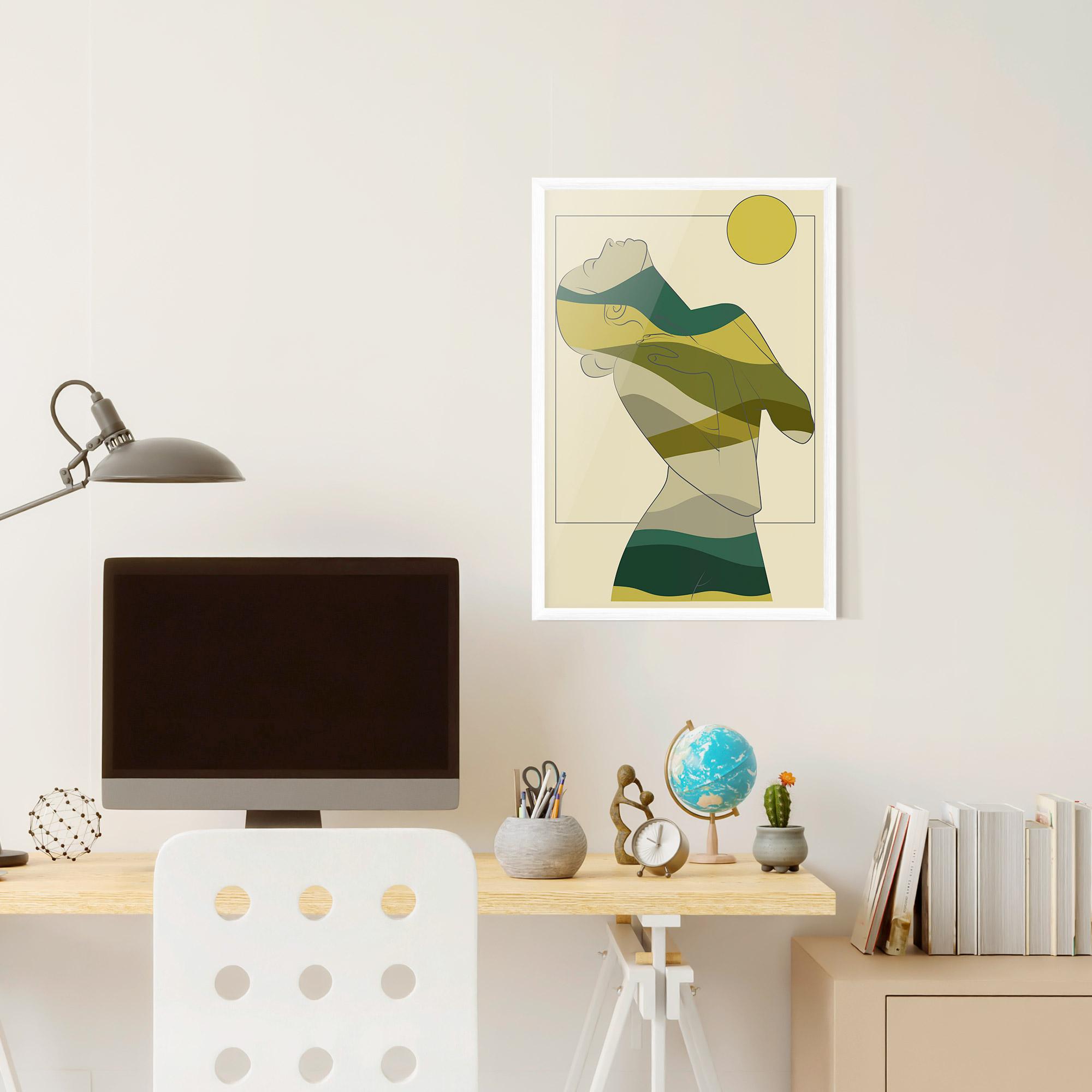 Gerahmte Poster Green Nature Woman mockup 6