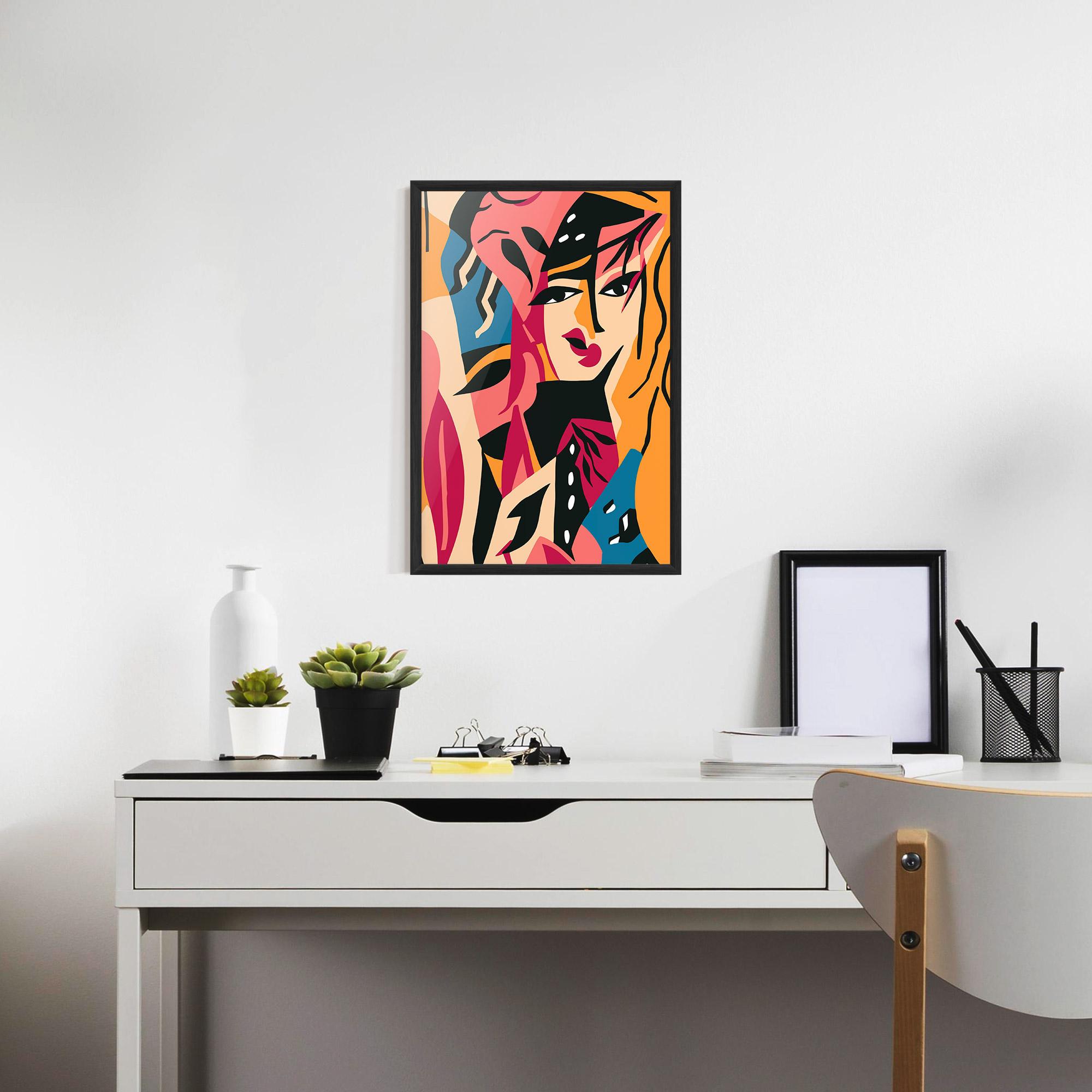 Gerahmte Poster Crowd Face mockup 7