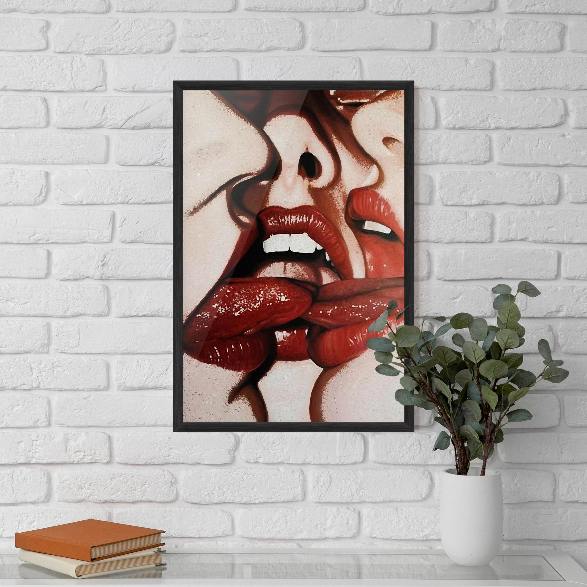Gerahmte Poster Tree Red Lips mockup 5