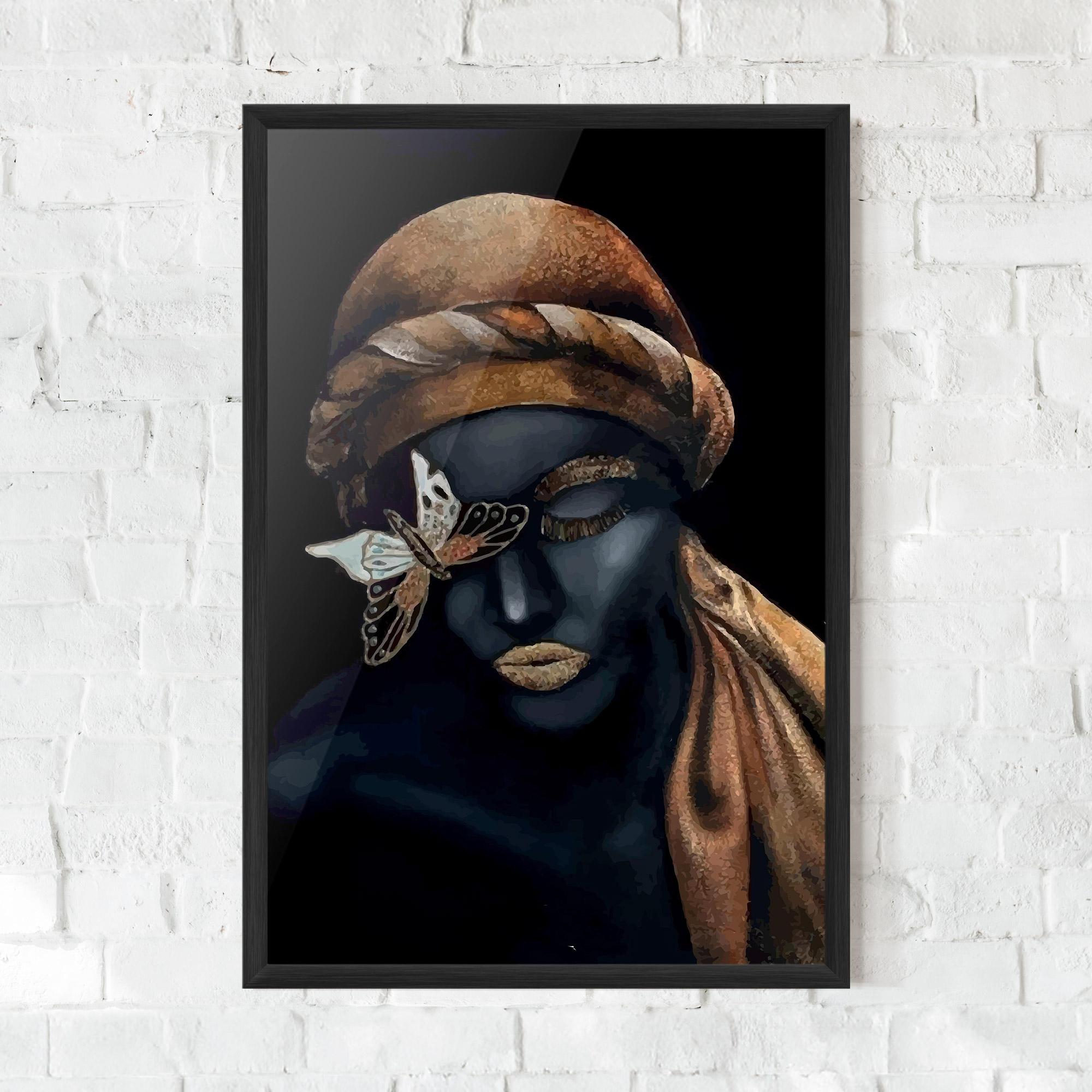 Gerahmte Poster Butterfly Lady mockup 0