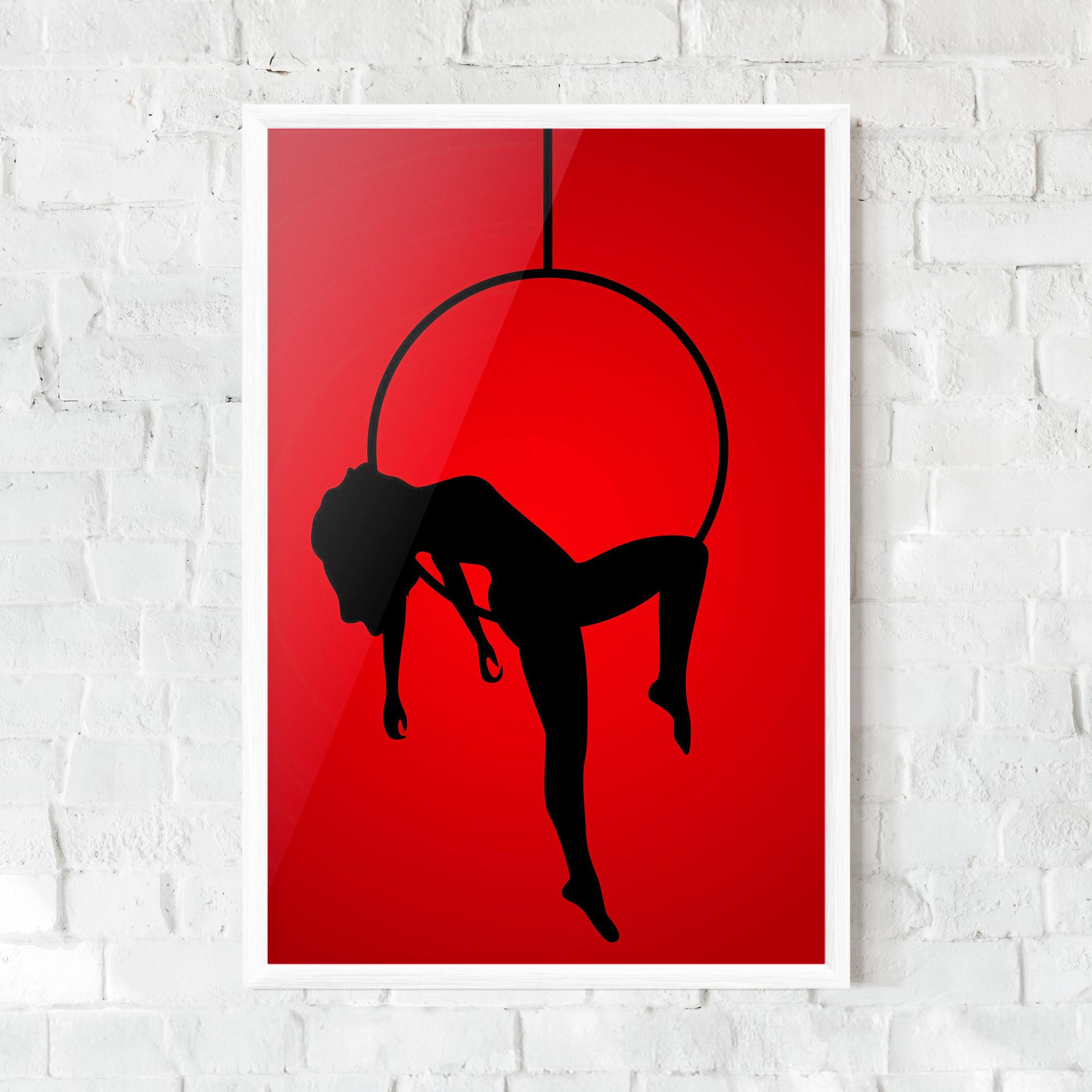 Gerahmte Poster Dancer Shilouette mockup 0
