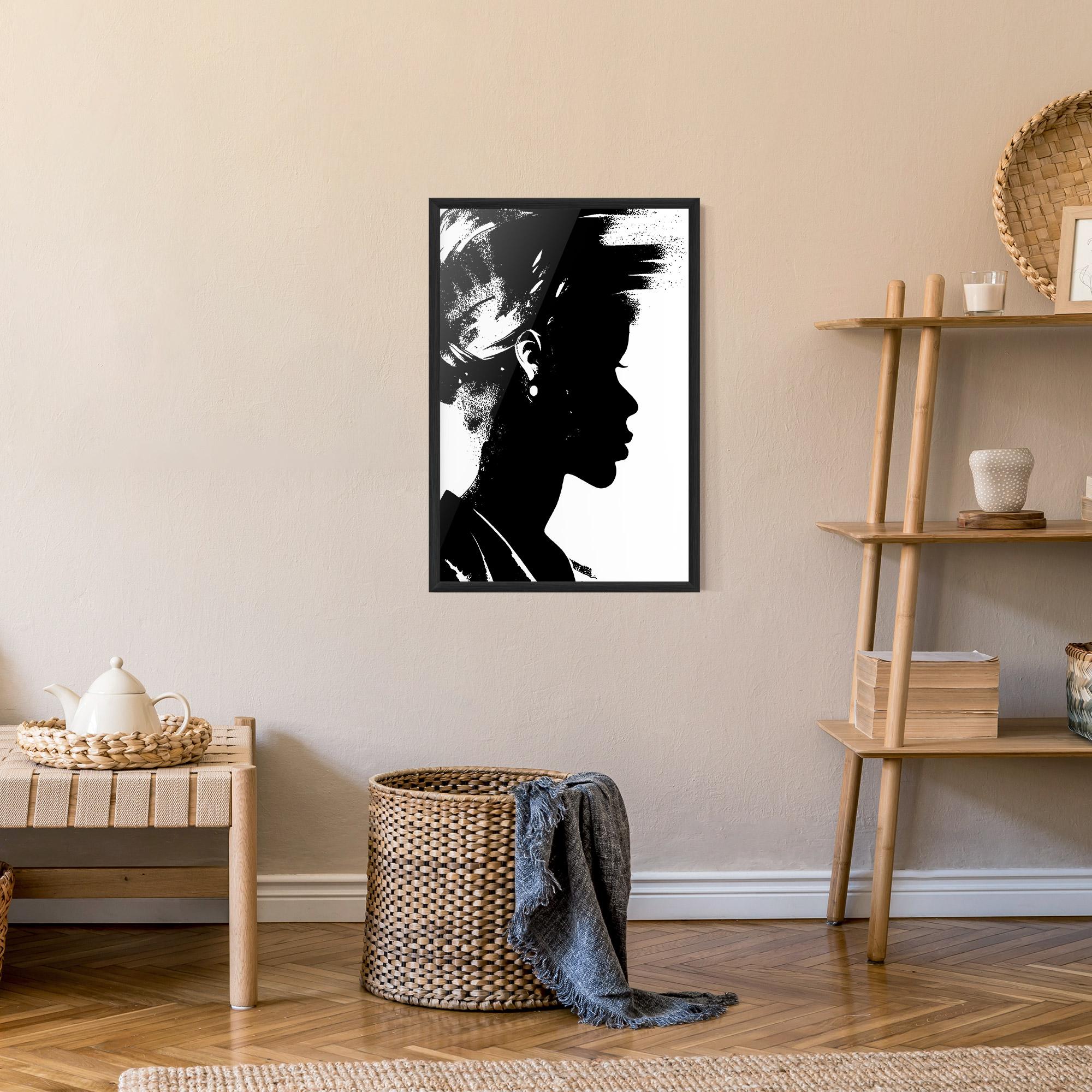 Gerahmte Poster Black Silhouette mockup 9