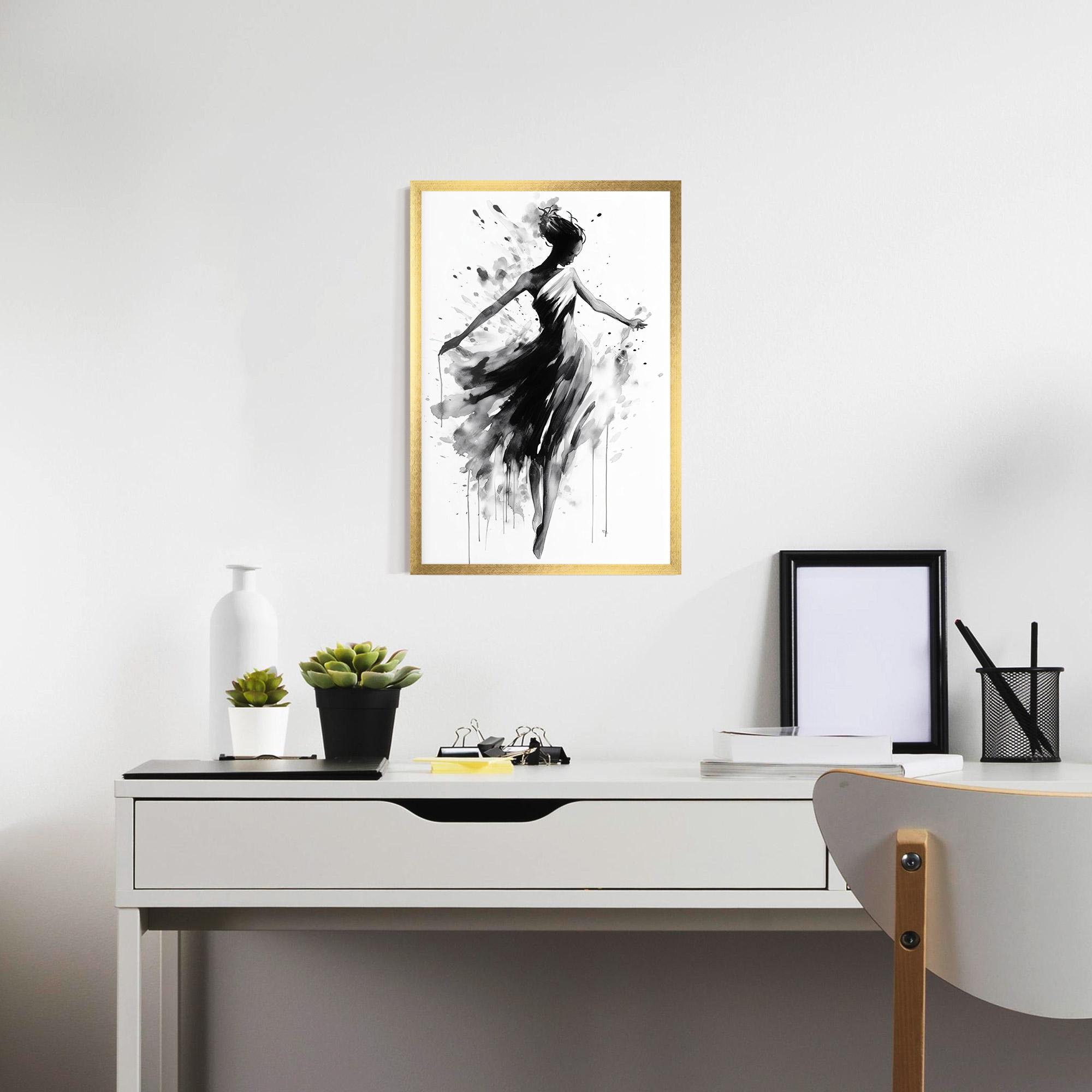 Gerahmte Poster Beautiful Dancing Woman mockup 7