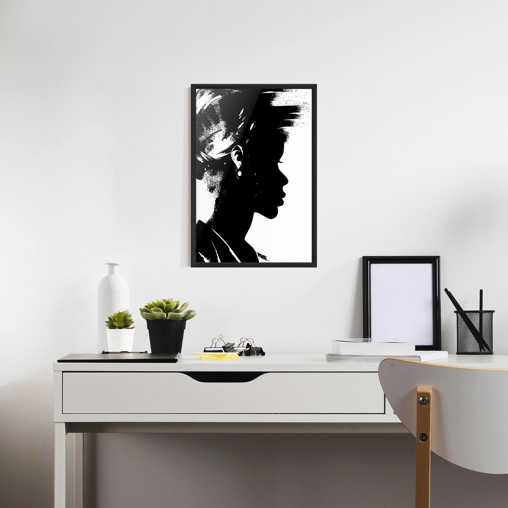 Gerahmte Poster Black Silhouette mockup 7