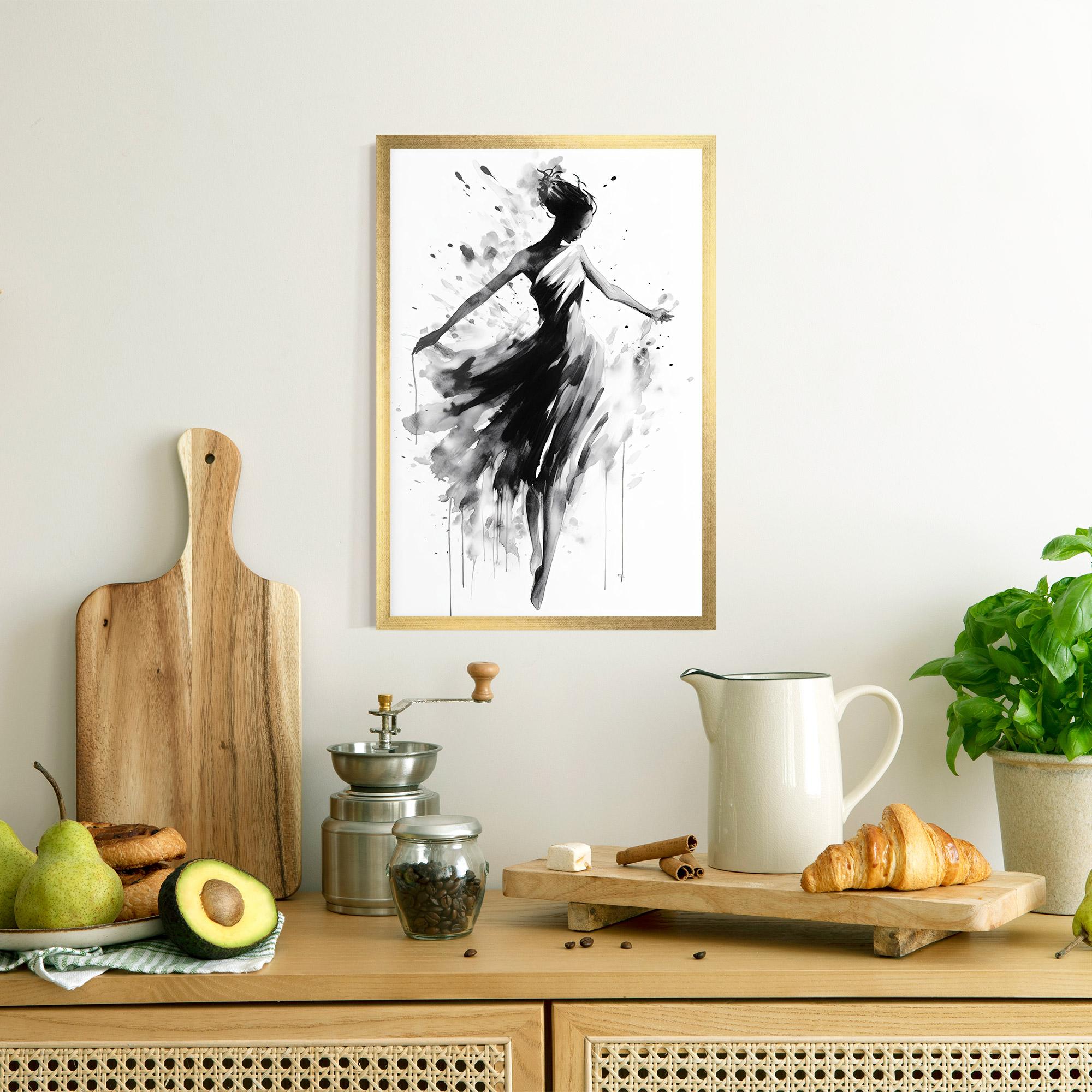 Gerahmte Poster Beautiful Dancing Woman mockup 8