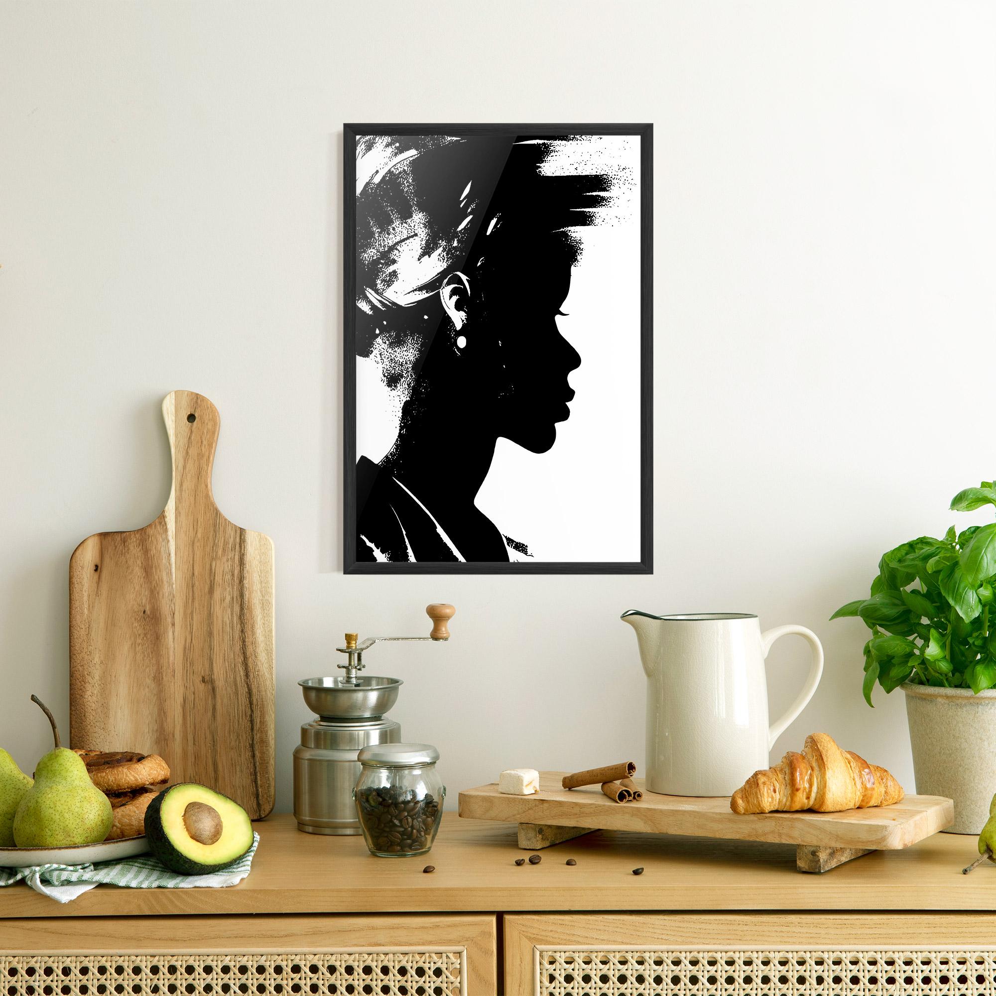 Gerahmte Poster Black Silhouette mockup 8