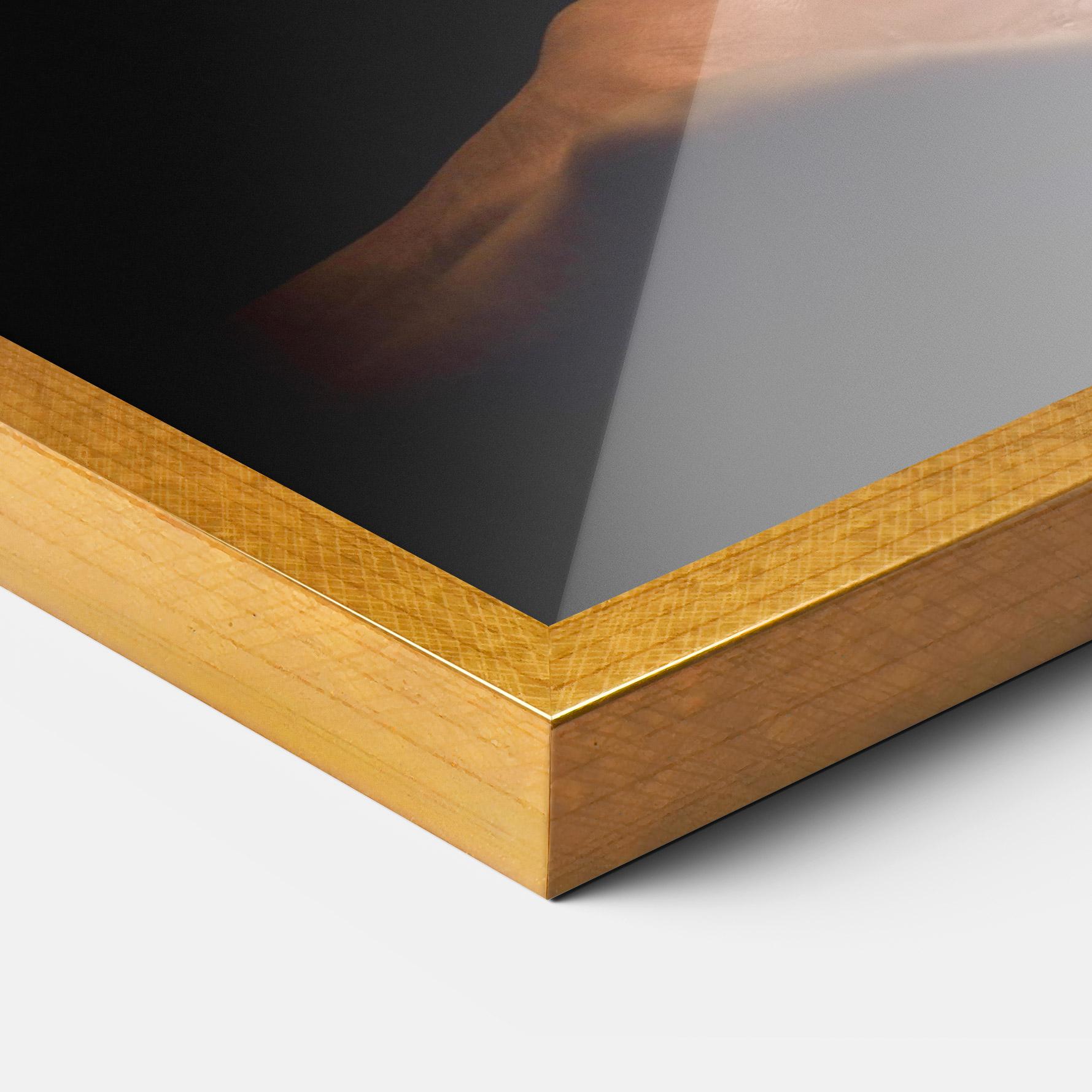 Gerahmte Poster White Orange Fire mockup 3