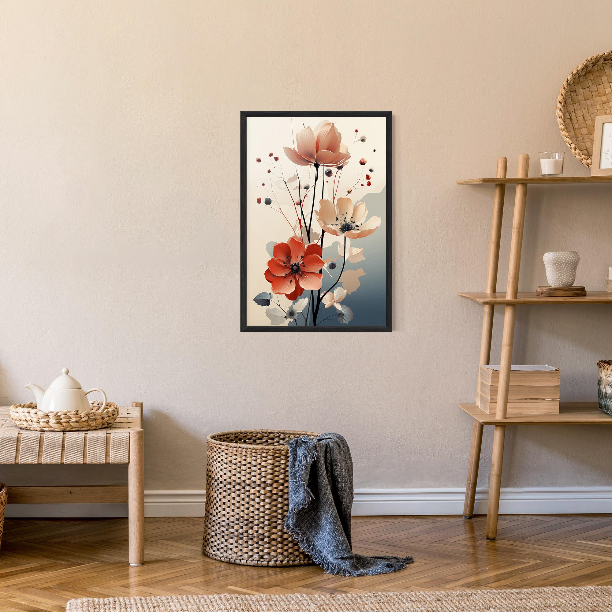 Gerahmte Poster Cream Flower Nature mockup 9