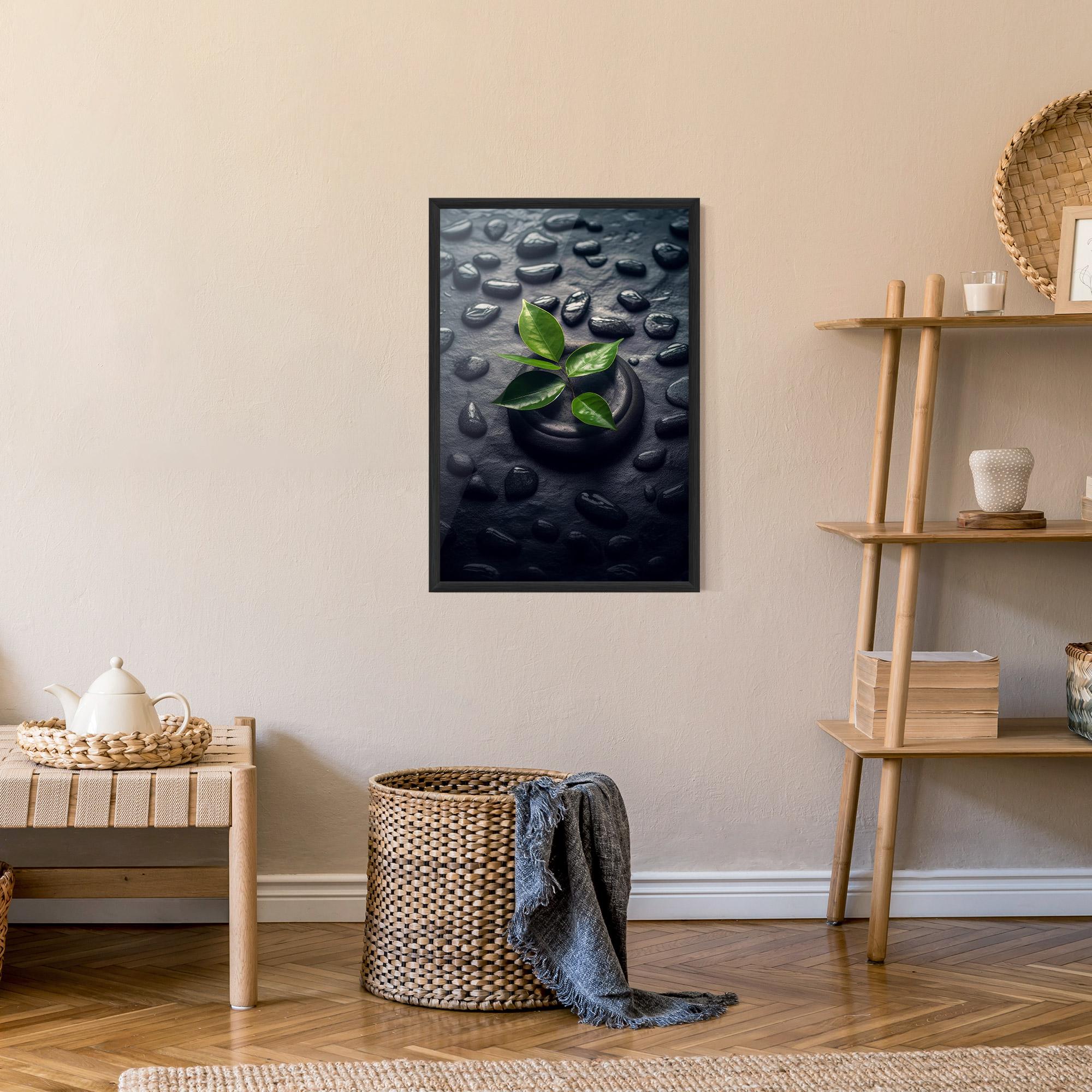 Gerahmte Poster Realistic Spa Leaf mockup 9