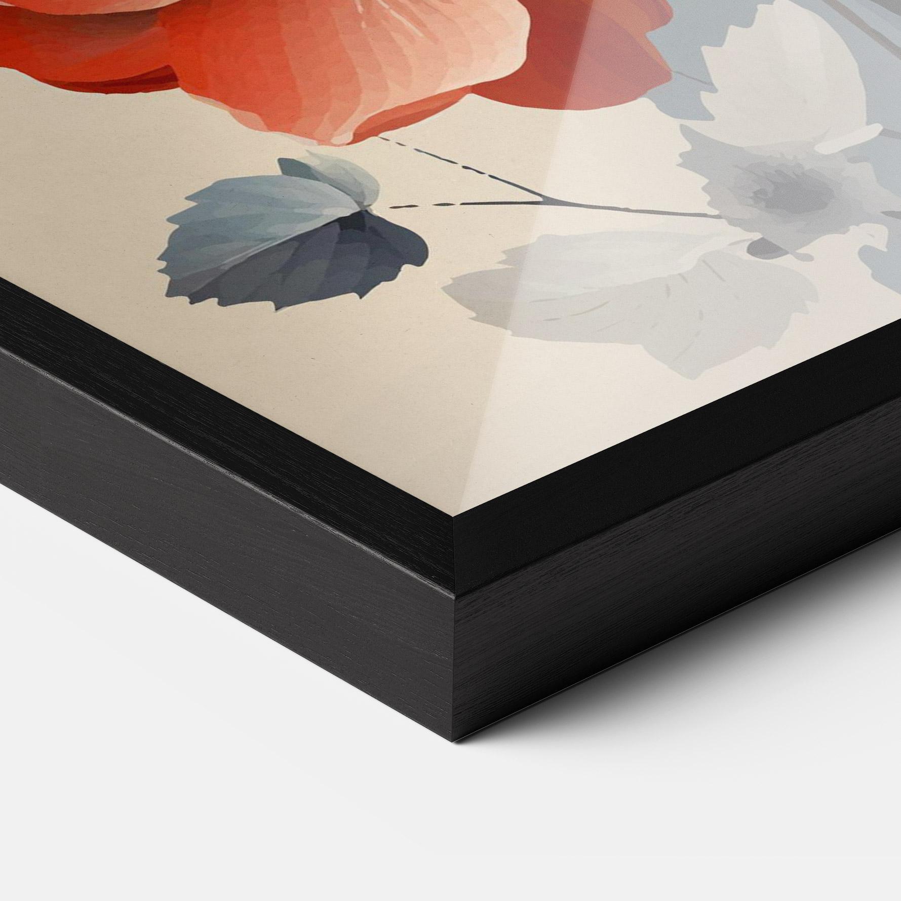 Gerahmte Poster Cream Flower Nature mockup 3