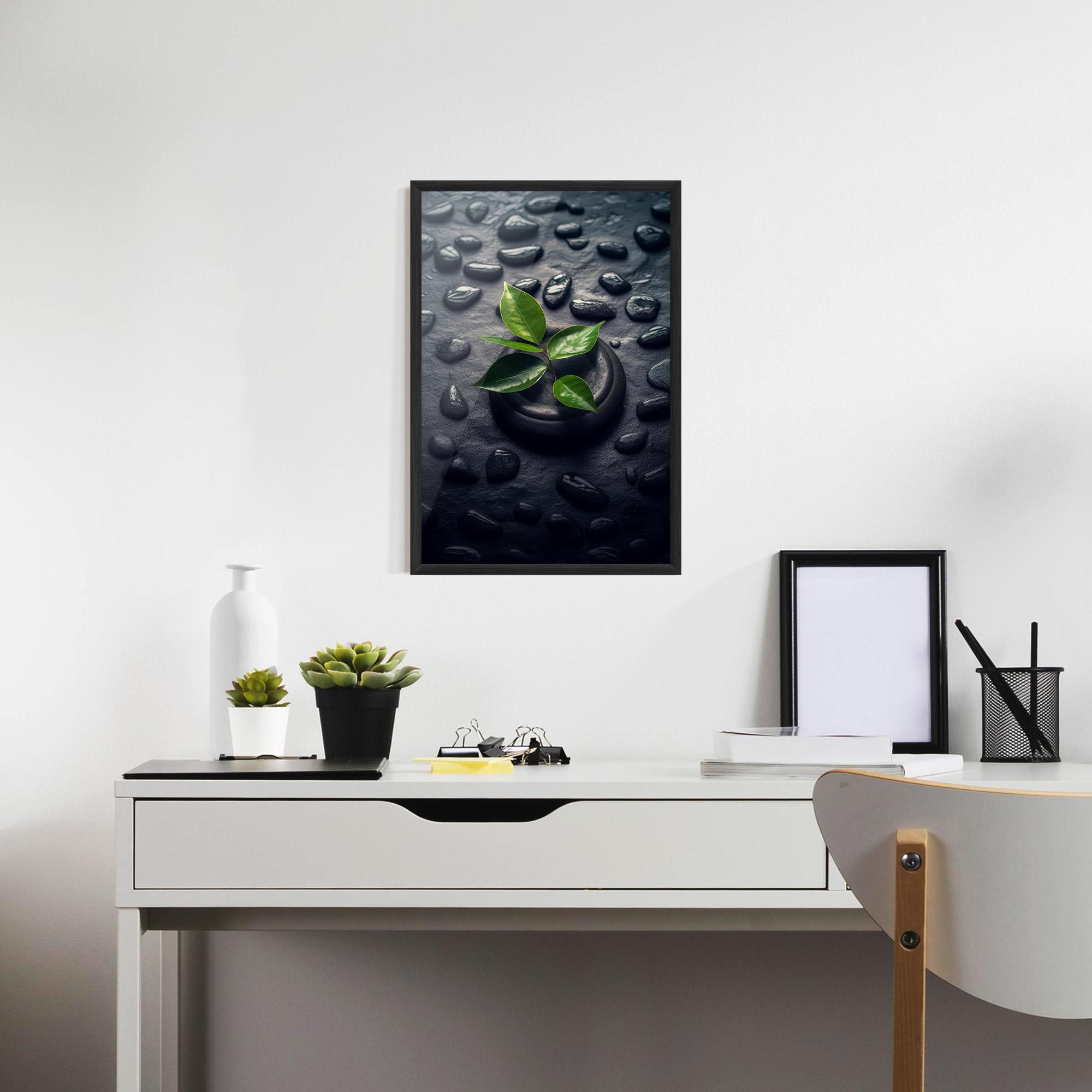Gerahmte Poster Realistic Spa Leaf mockup 7