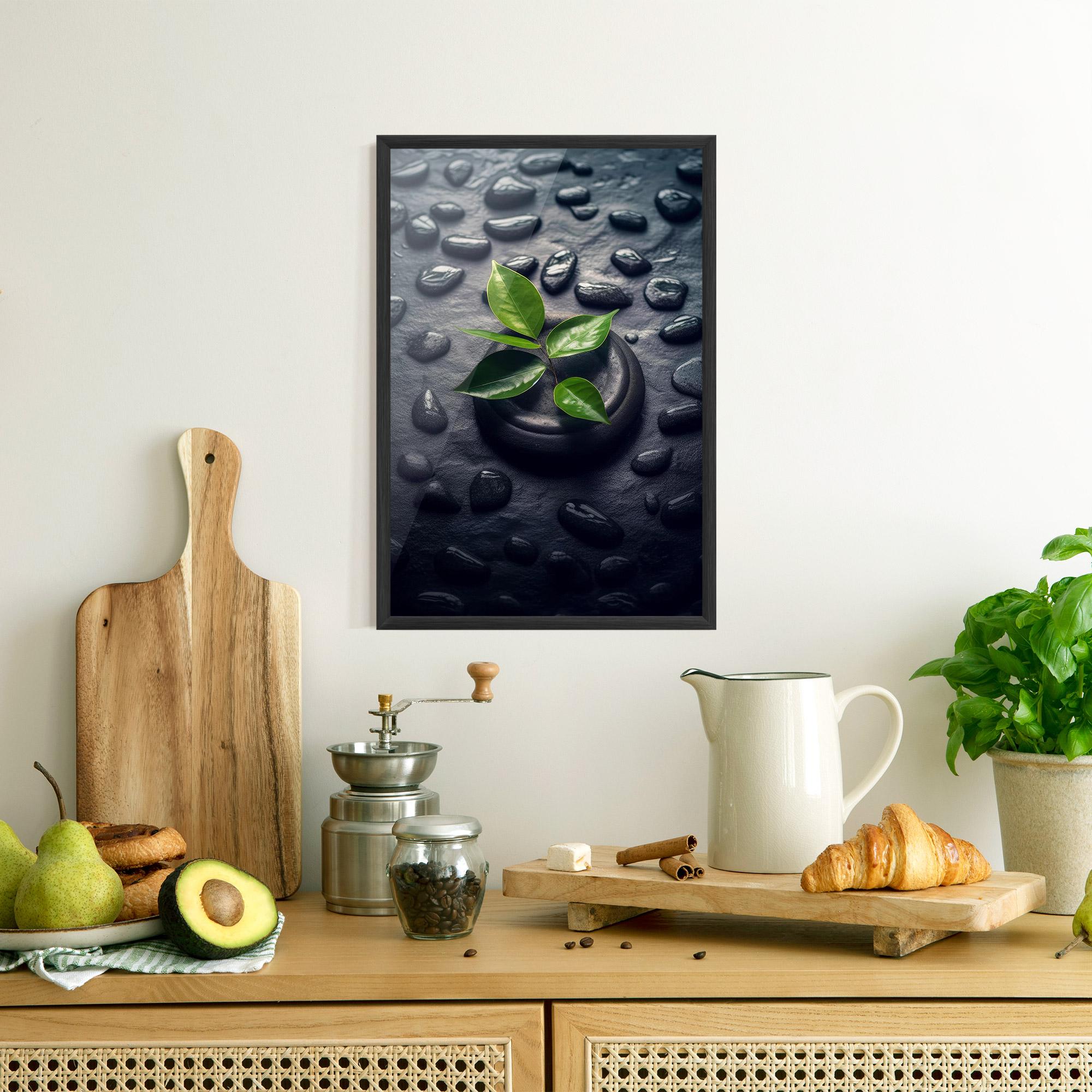Gerahmte Poster Realistic Spa Leaf mockup 8
