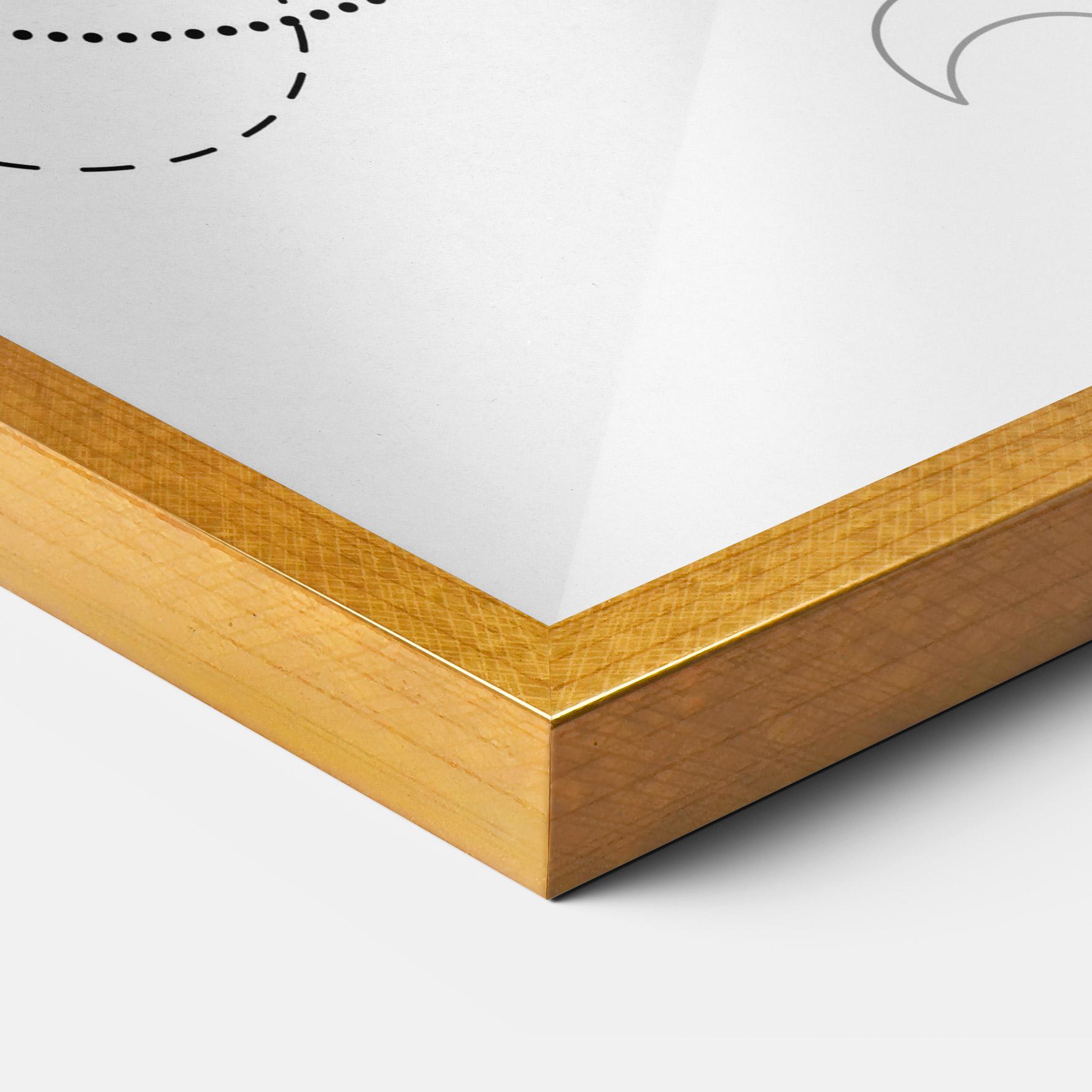 Gerahmte Poster Yinyang Art Line mockup 3