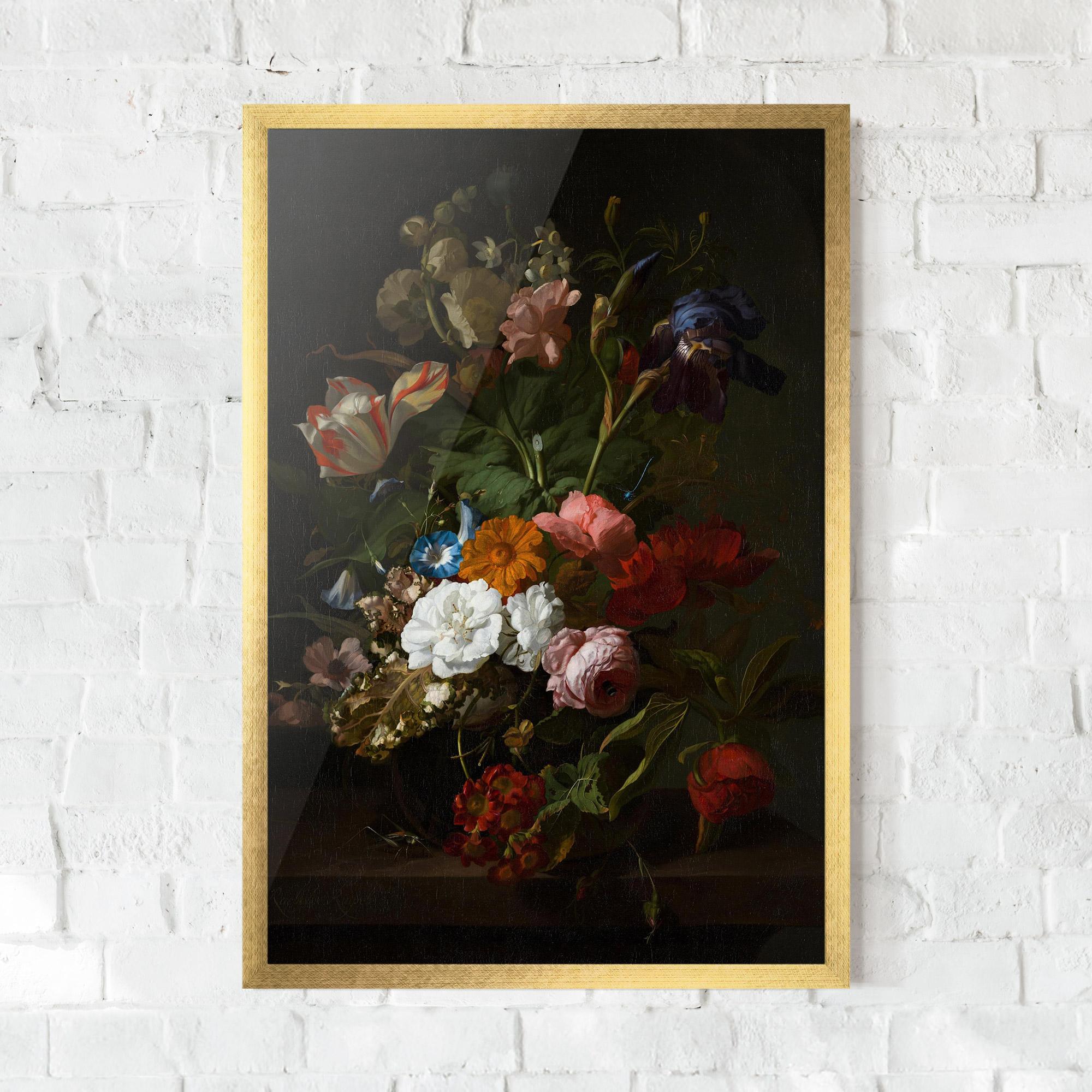 Gerahmte Poster Dark Flowers Bouquet mockup 0