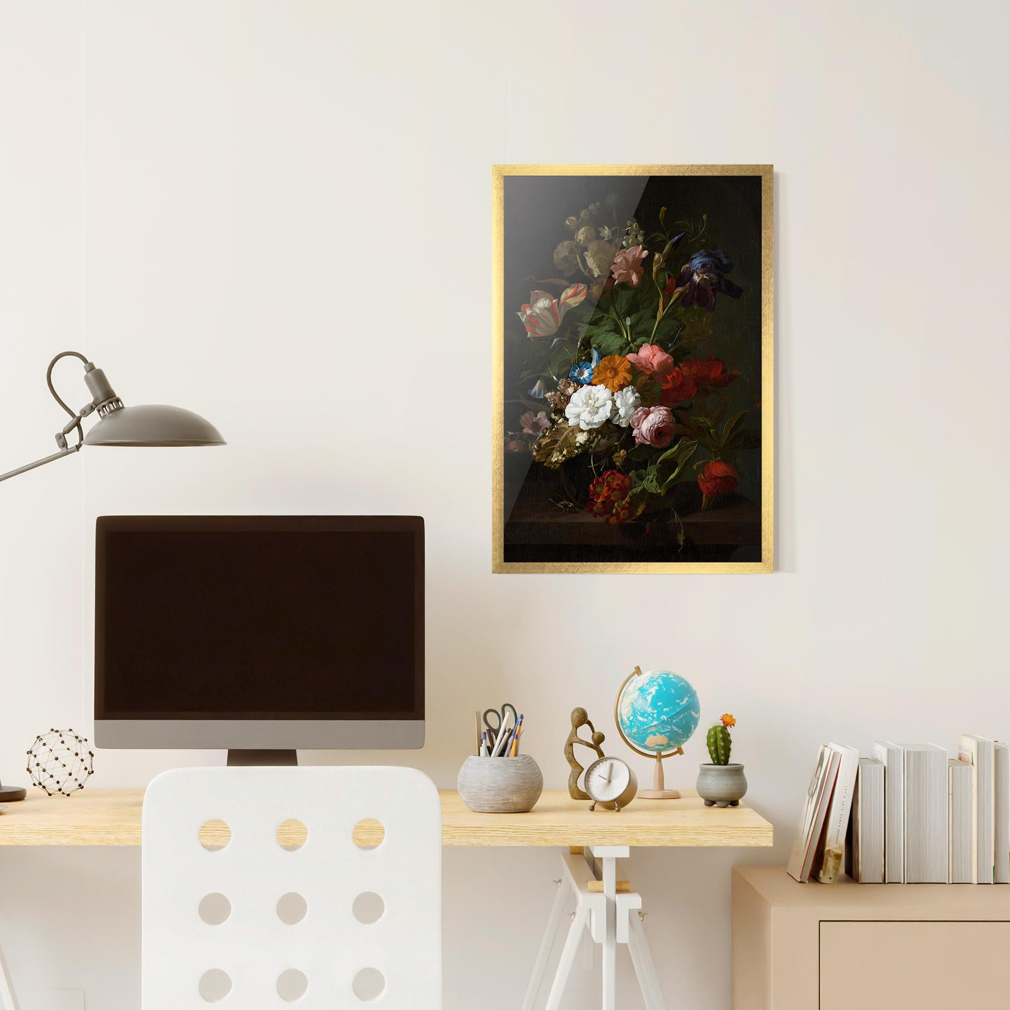 Gerahmte Poster Dark Flowers Bouquet mockup 6
