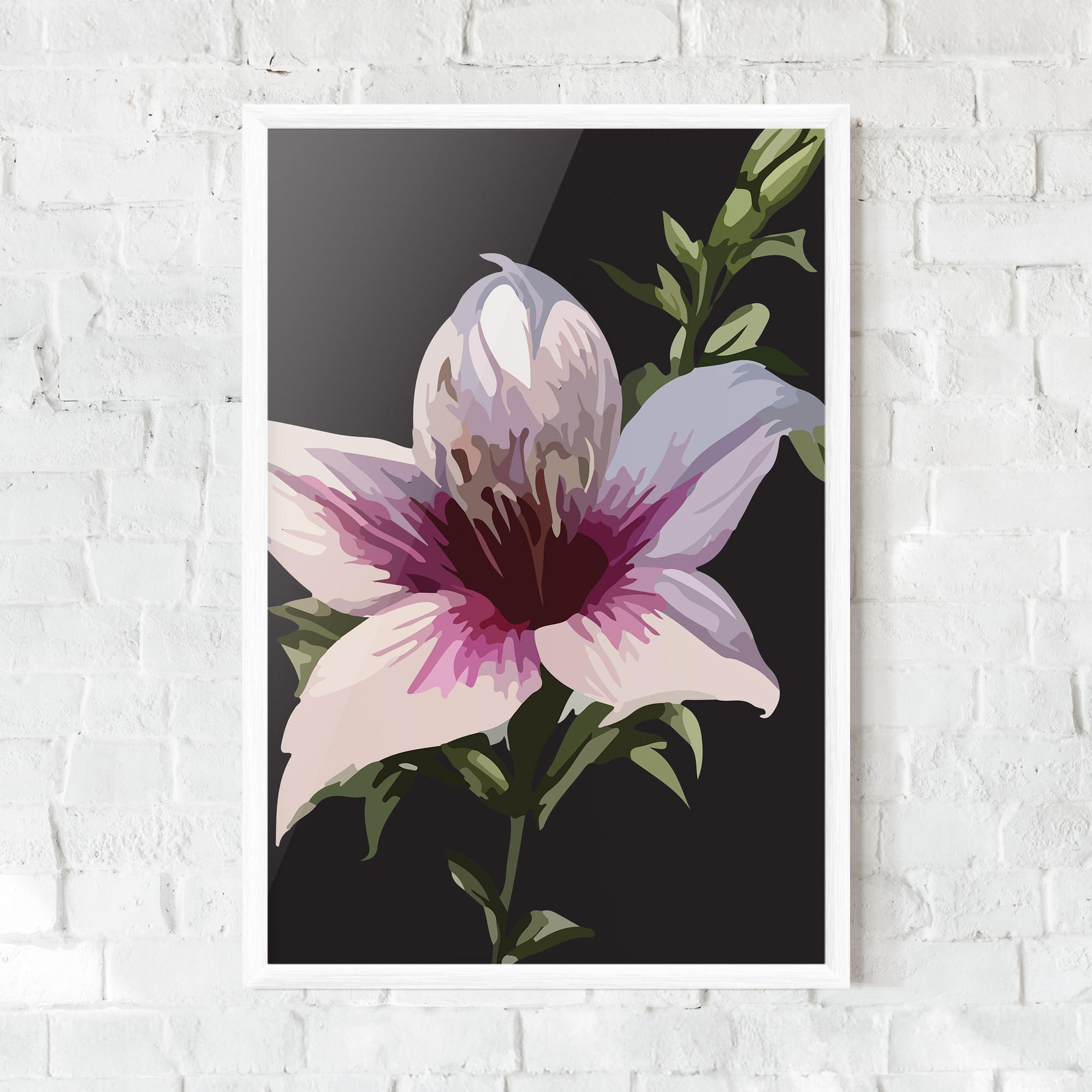 Gerahmte Poster Pink Pretty Lily mockup 0