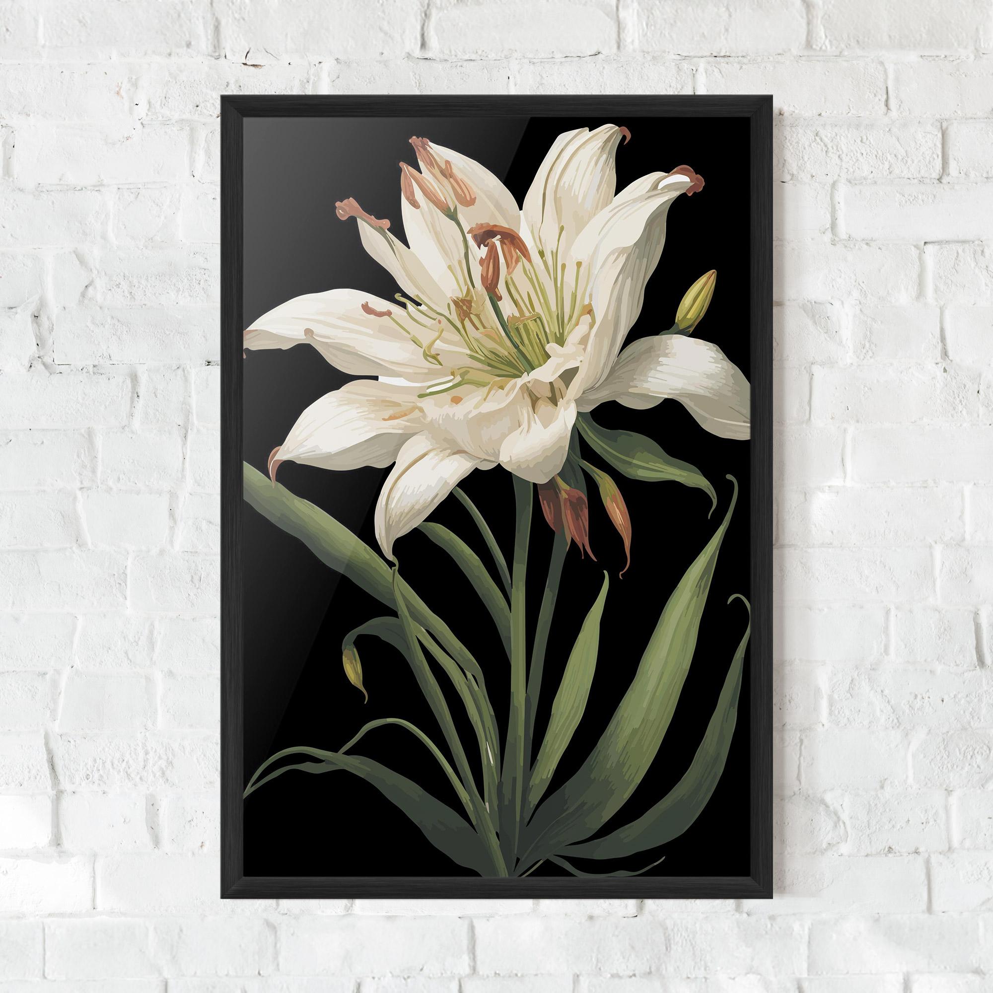 Gerahmte Poster Columbia White Lily mockup 0