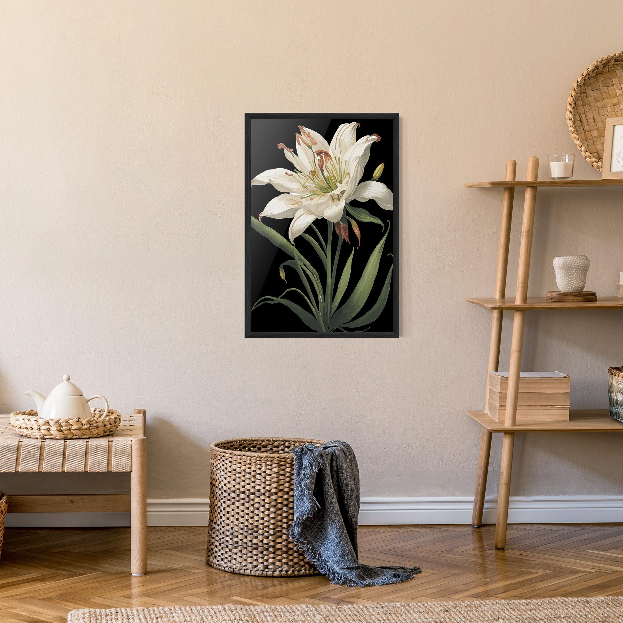 Gerahmte Poster Columbia White Lily mockup 9