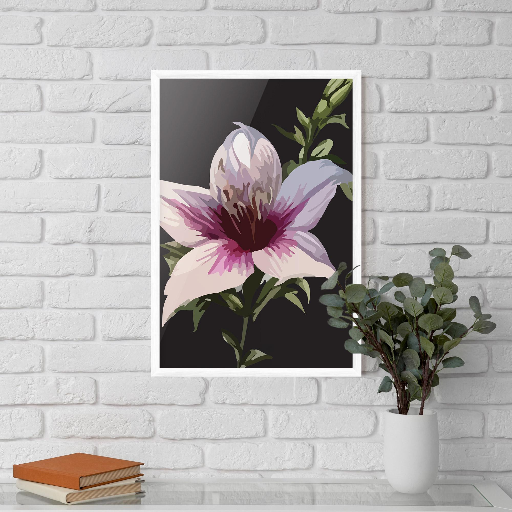 Gerahmte Poster Pink Pretty Lily mockup 5