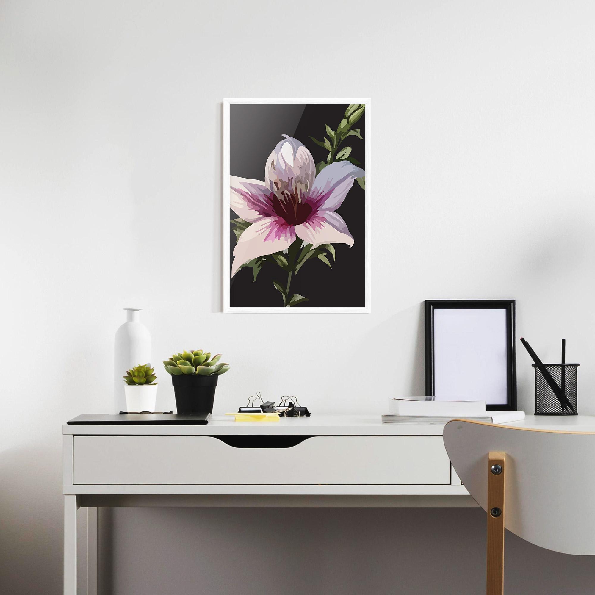 Gerahmte Poster Pink Pretty Lily mockup 7