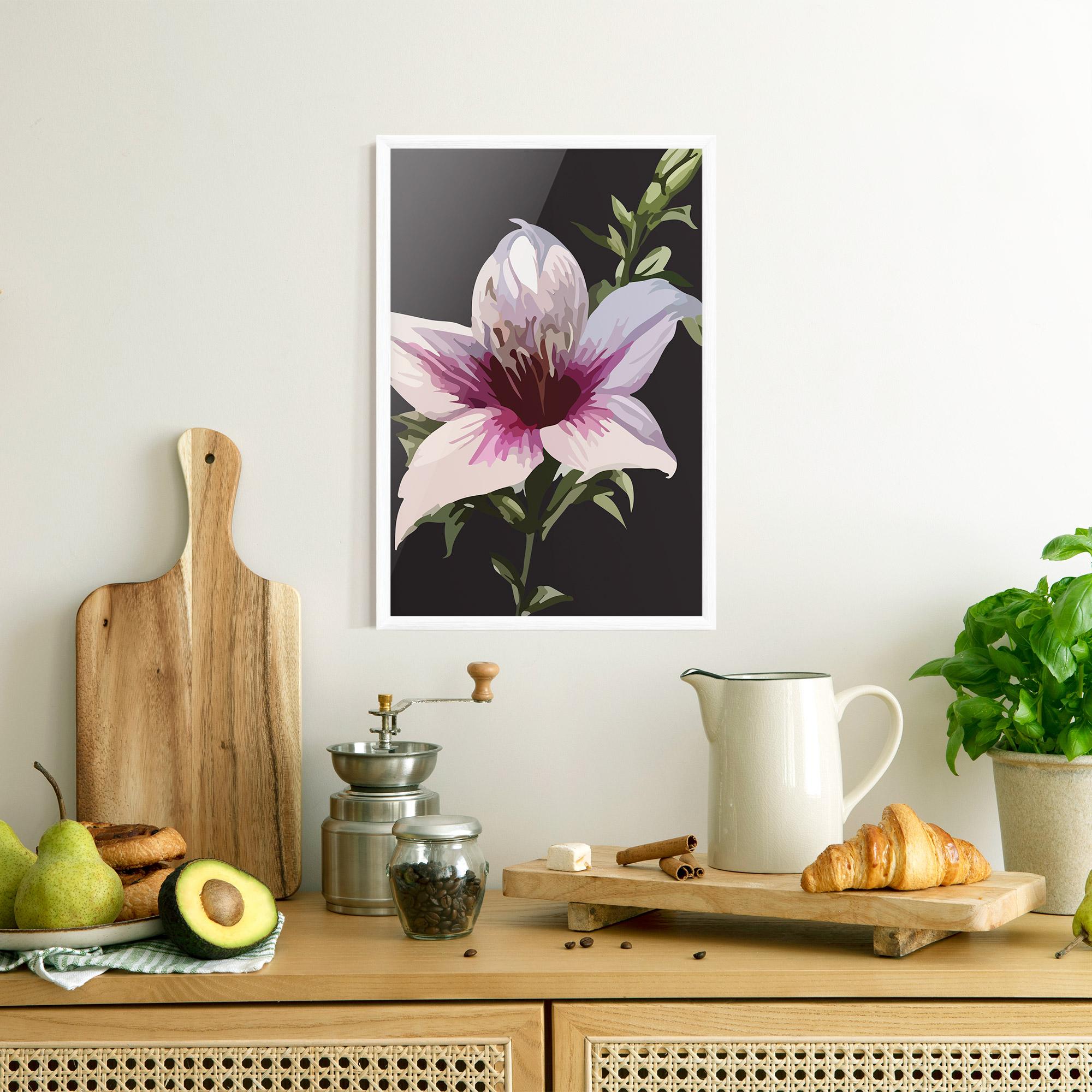 Gerahmte Poster Pink Pretty Lily mockup 8