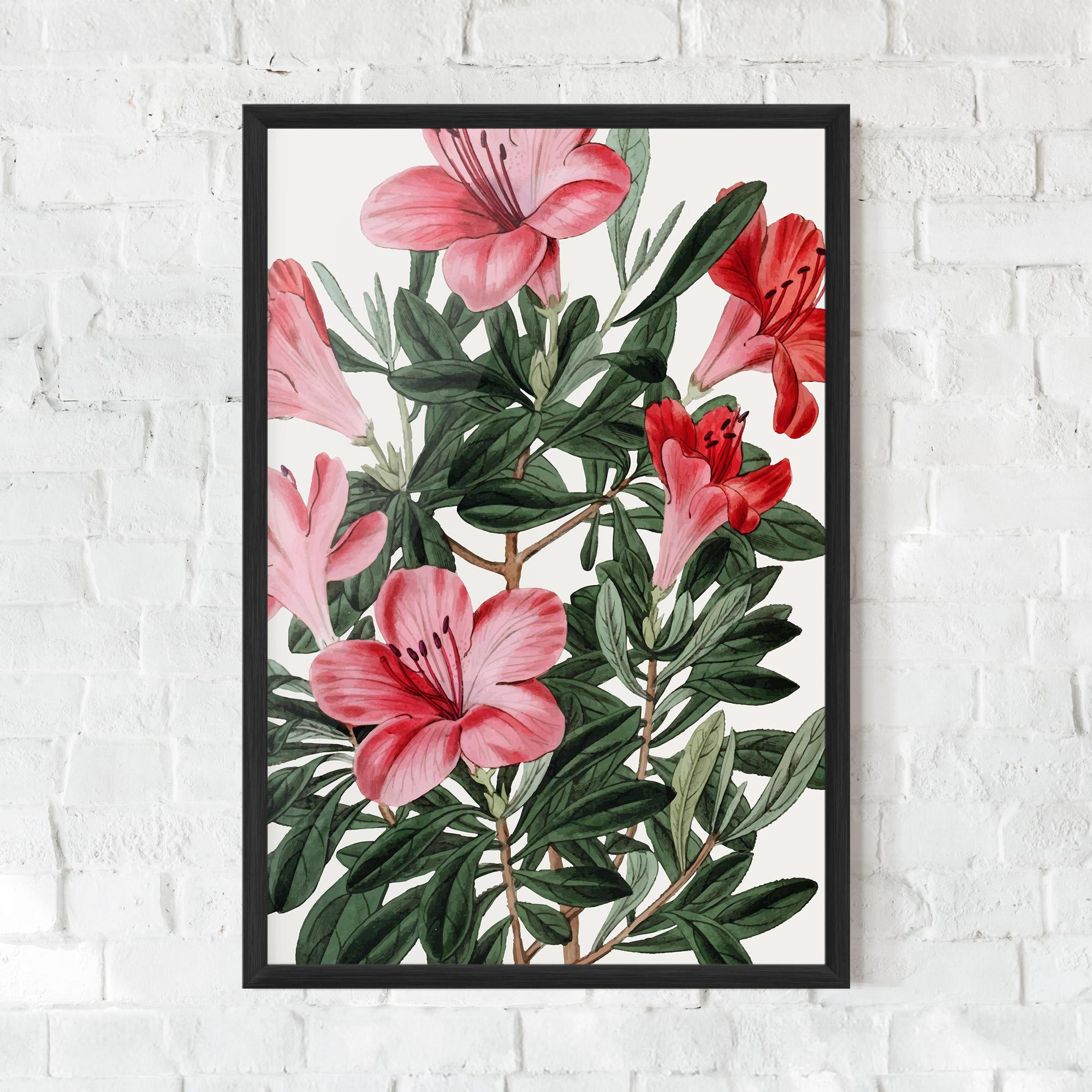 Gerahmte Poster Pink Exotic Red mockup 0