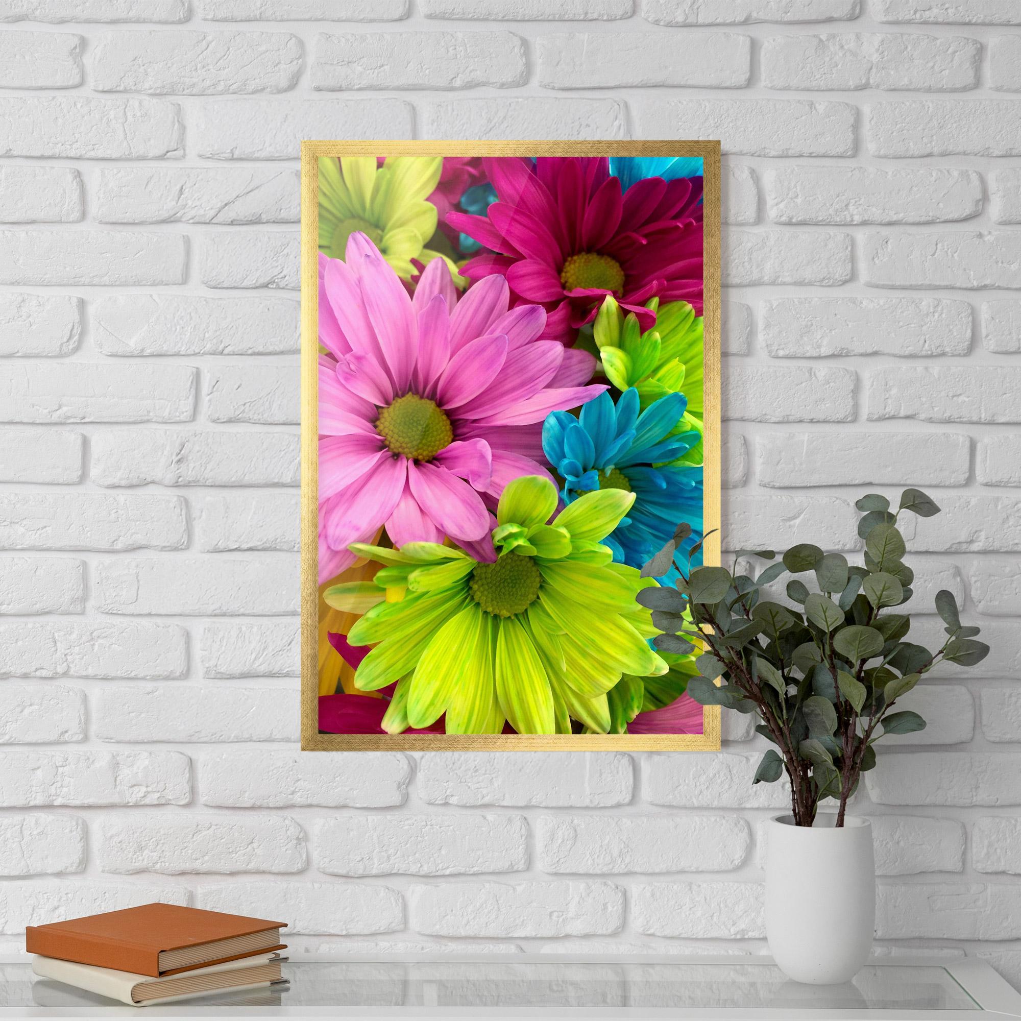 Gerahmte Poster Three Shades Of Flower mockup 5