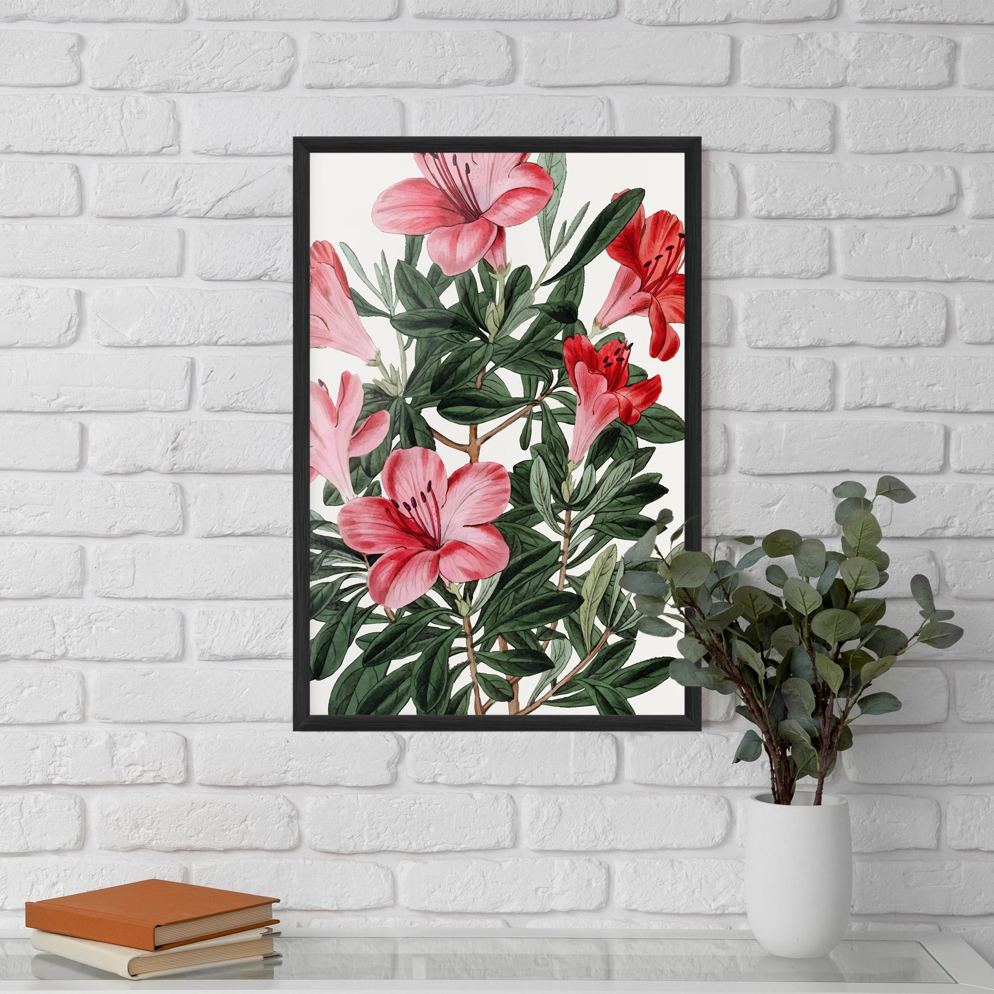 Gerahmte Poster Pink Exotic Red mockup 5