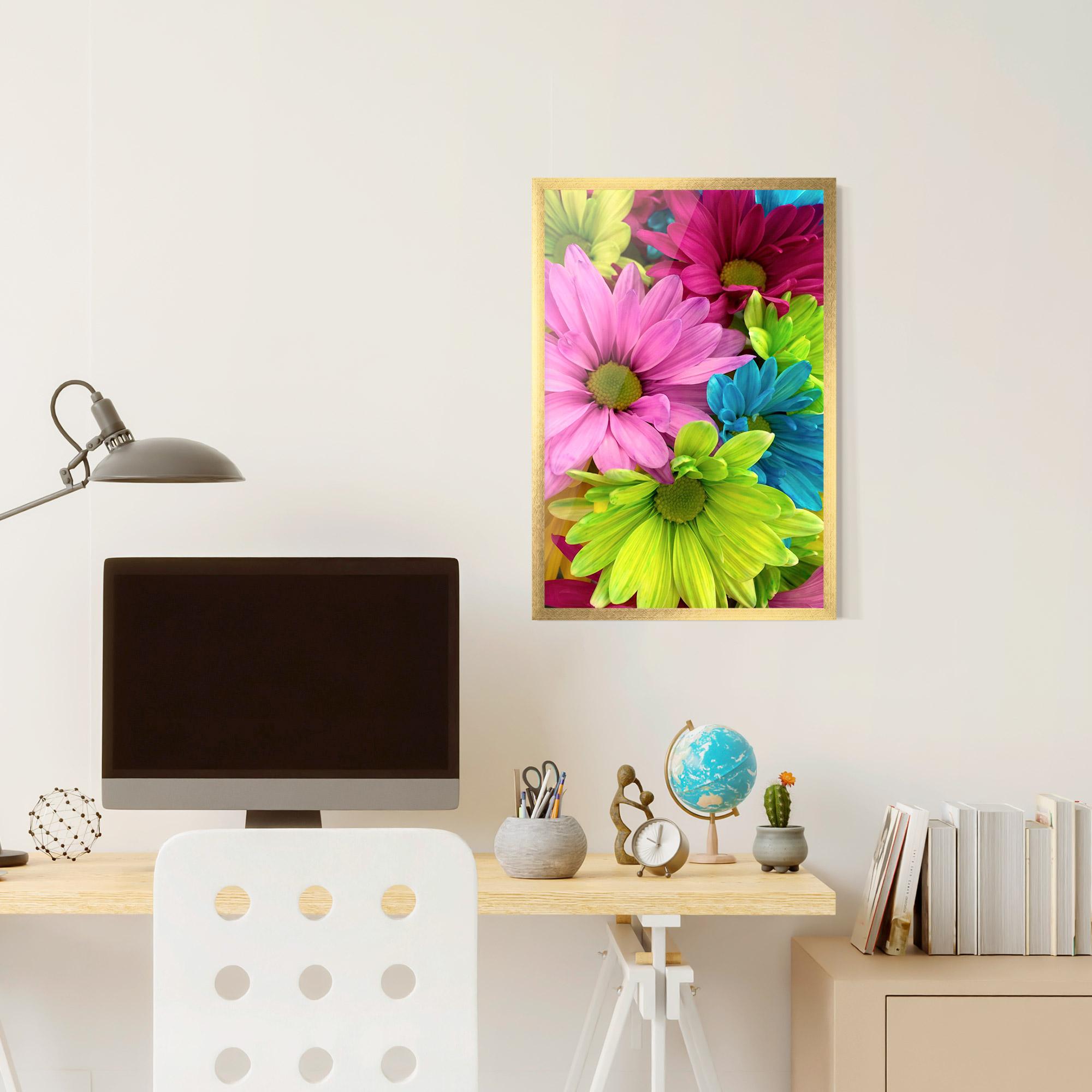 Gerahmte Poster Three Shades Of Flower mockup 6
